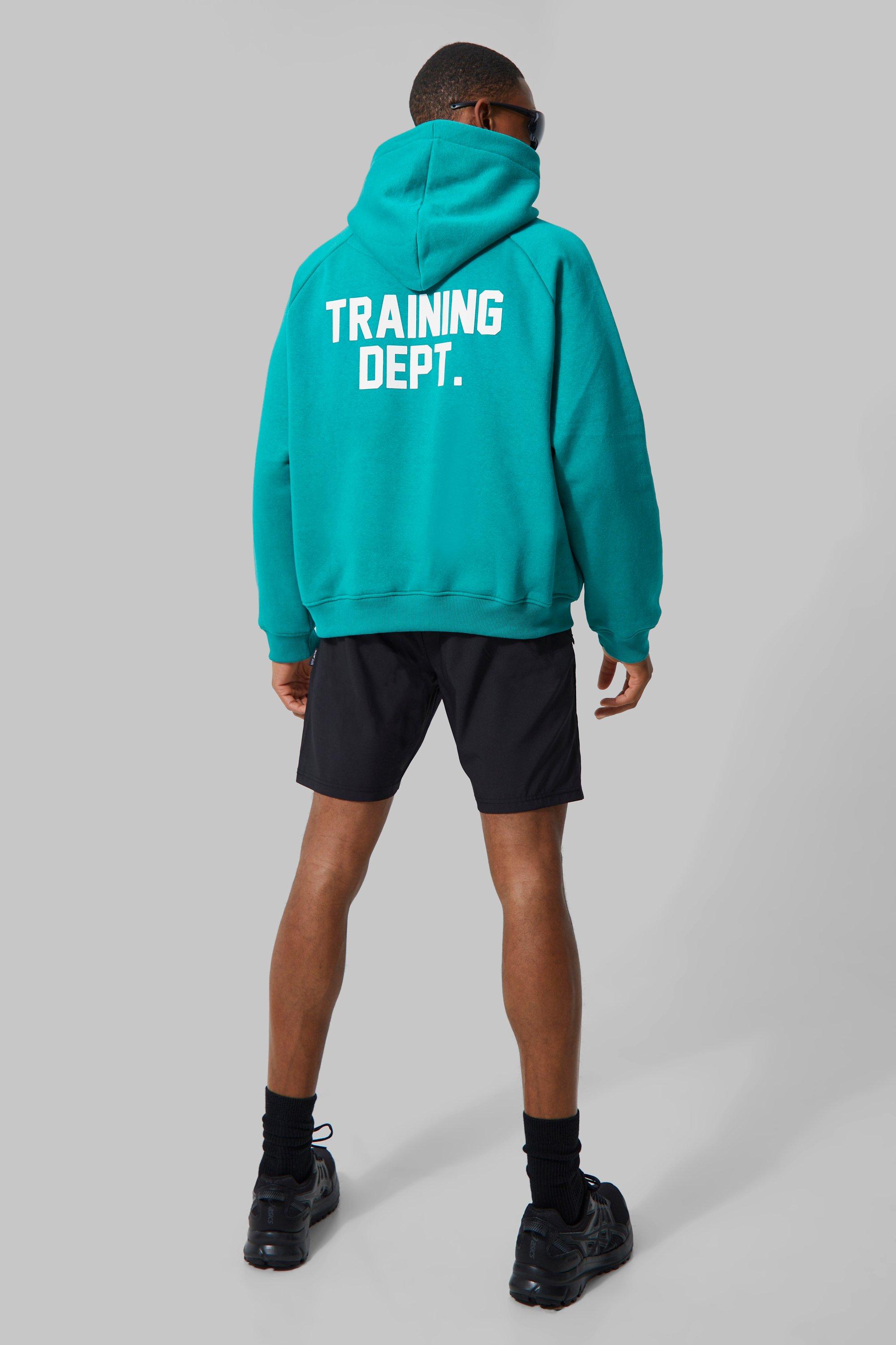 Man Active Training Dept Boxy Hoodie boohoo