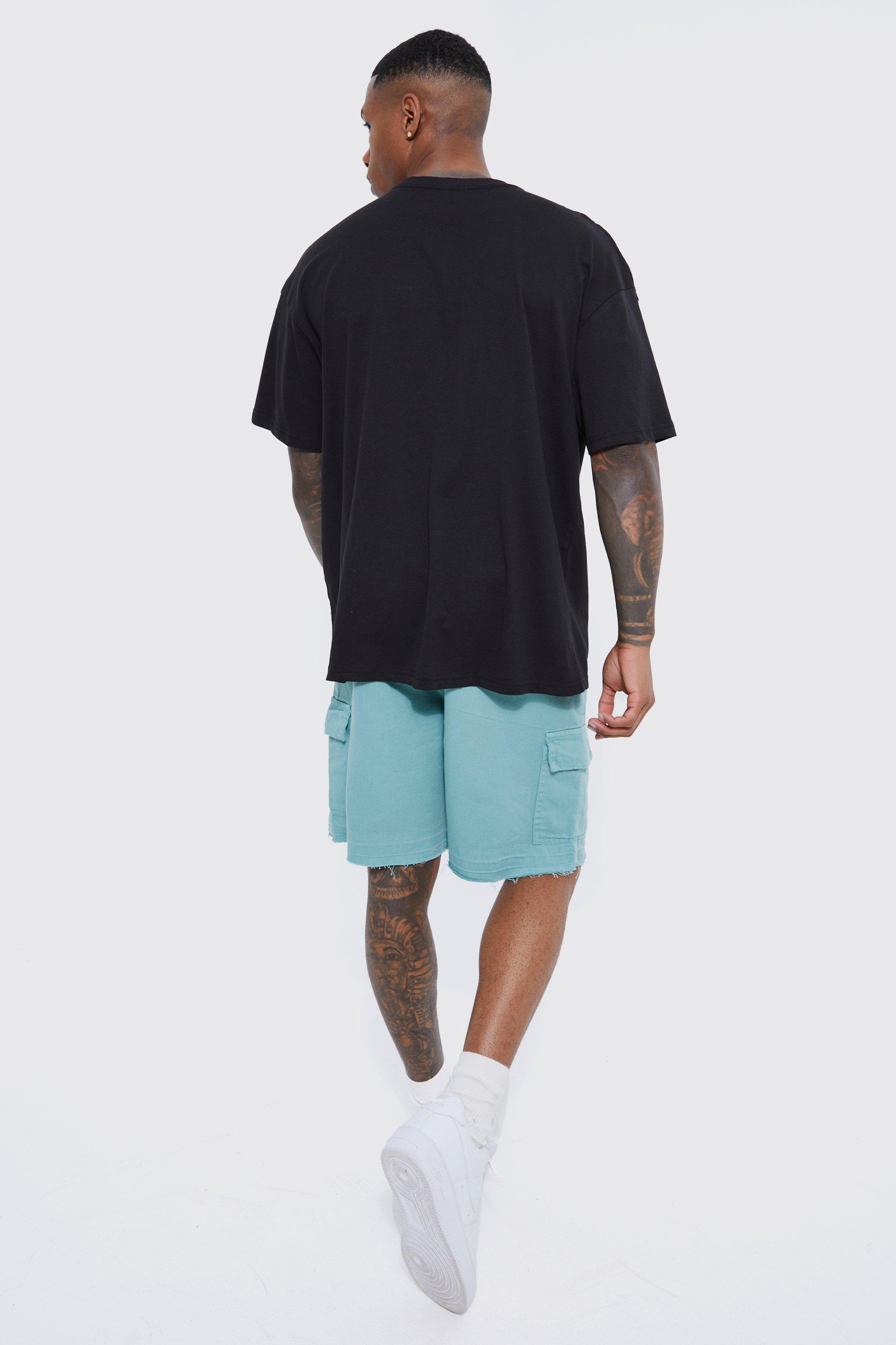 V Neck Oversized Graphic Tee