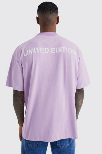 Lila Violet Oversized Limited T-Shirt Met Brede Nek