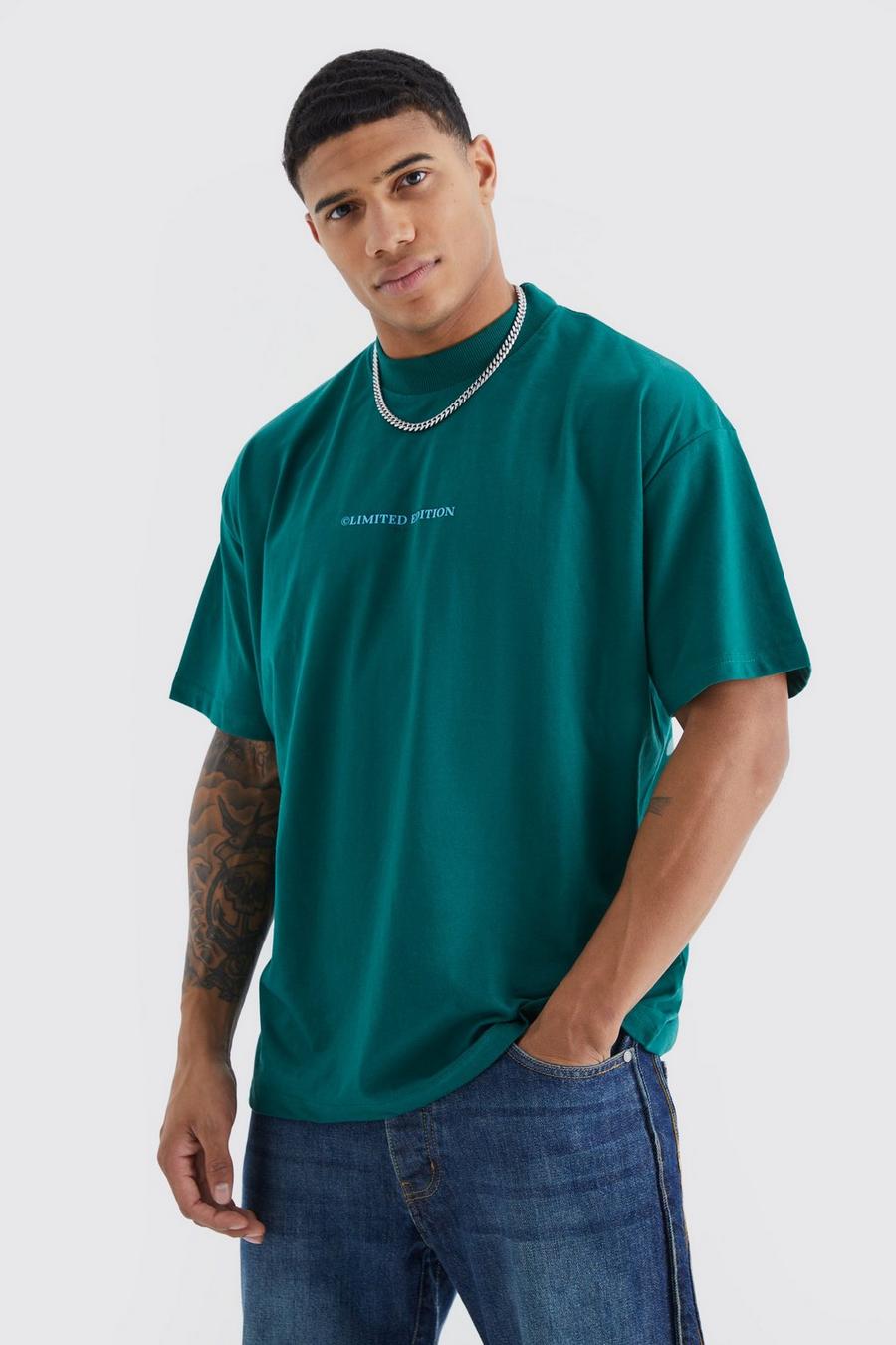 Camiseta oversize gruesa Limited Edition, Forest verde
