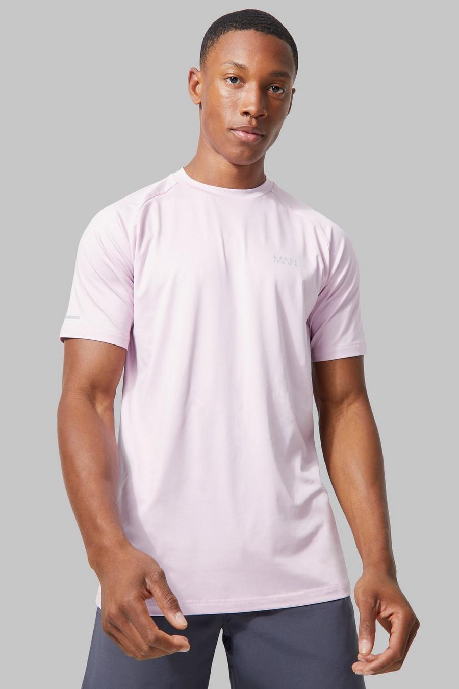 Pastel pink Man Active Raglan Performance T-Shirt