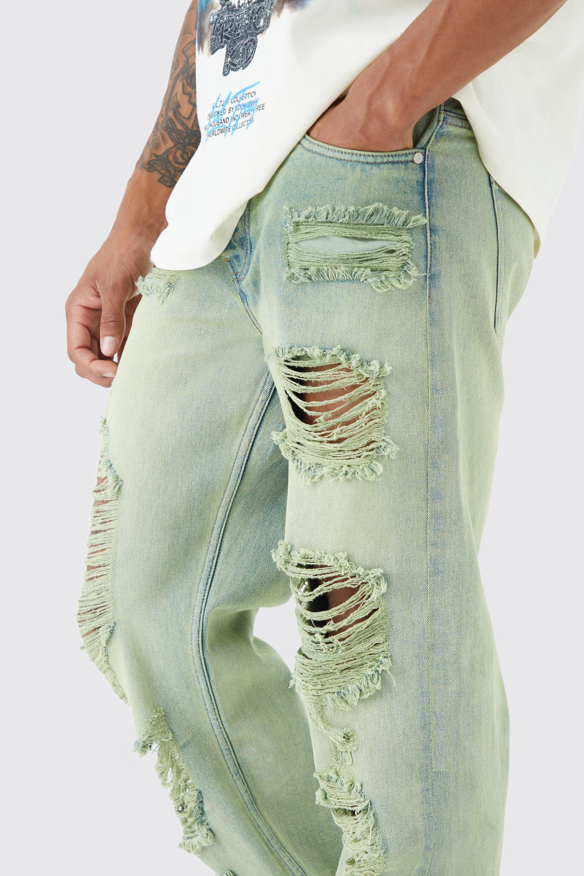 Ripped jeans best sale for male