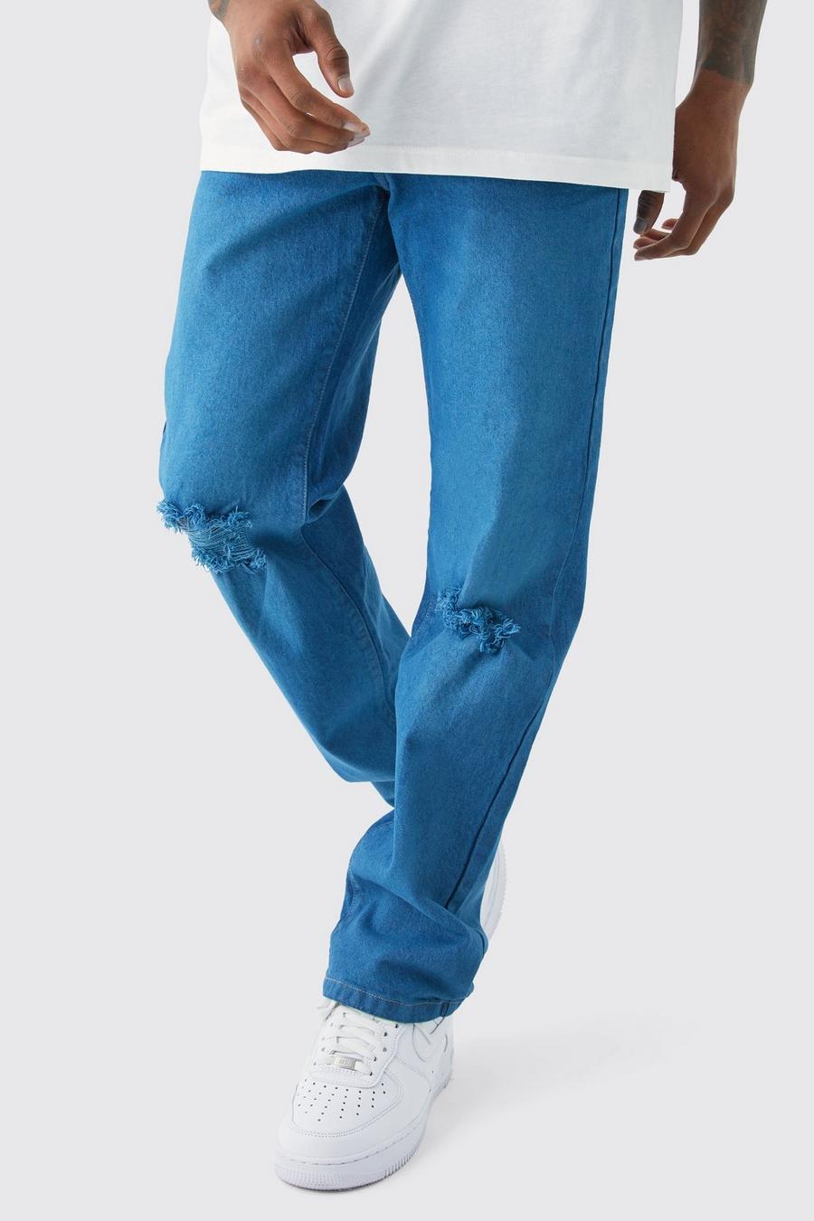 Teal Relaxed Rigid Tinted Jeans image number 1