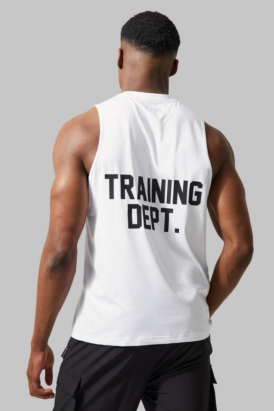 Man Active Training Dept Performance Tanktop, White