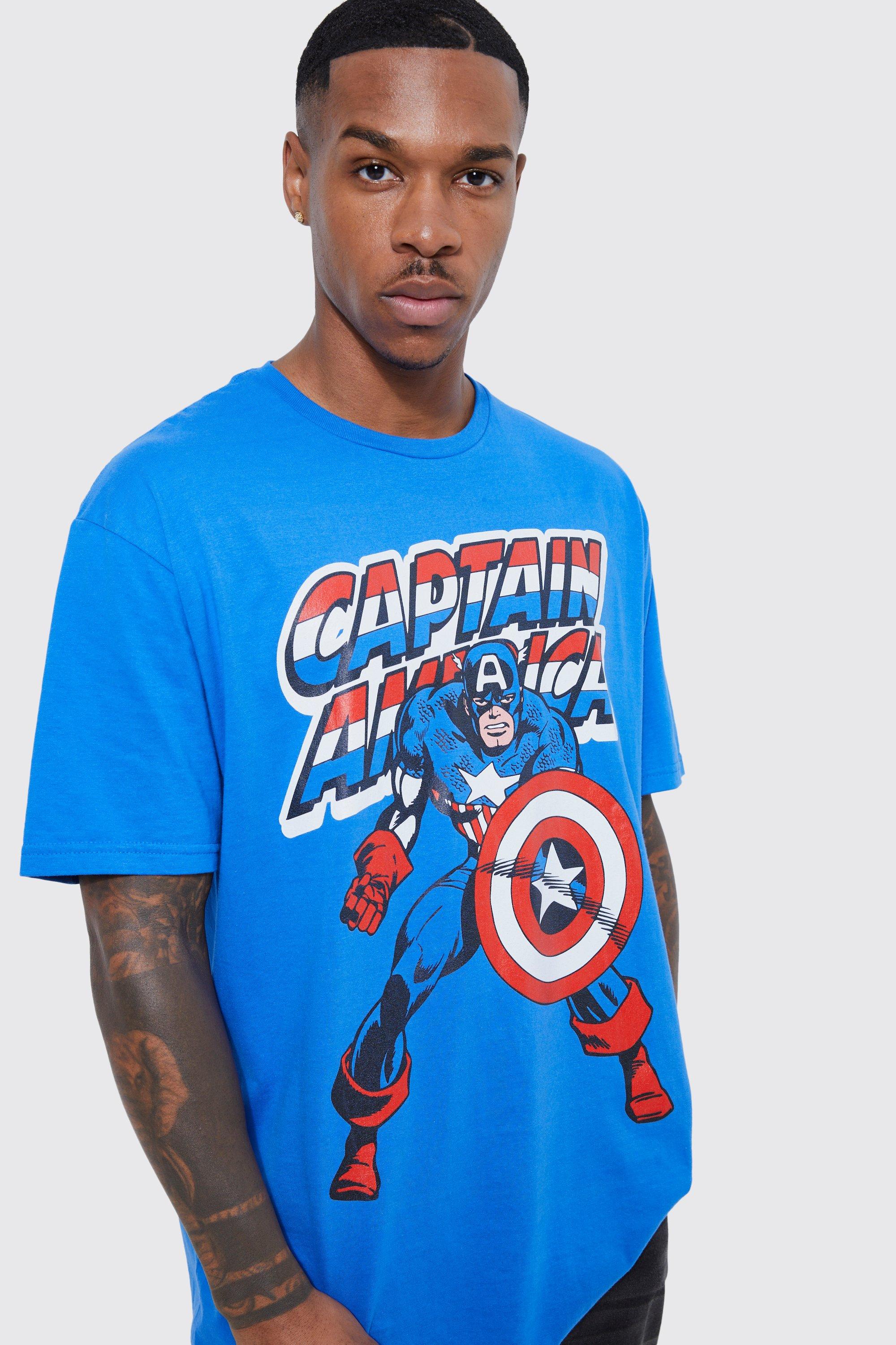 Camiseta capitan america hombre online