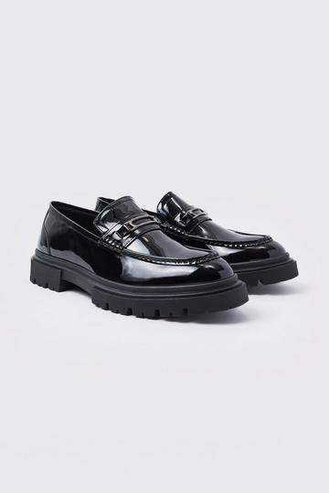 Chunky Patent Loafer black