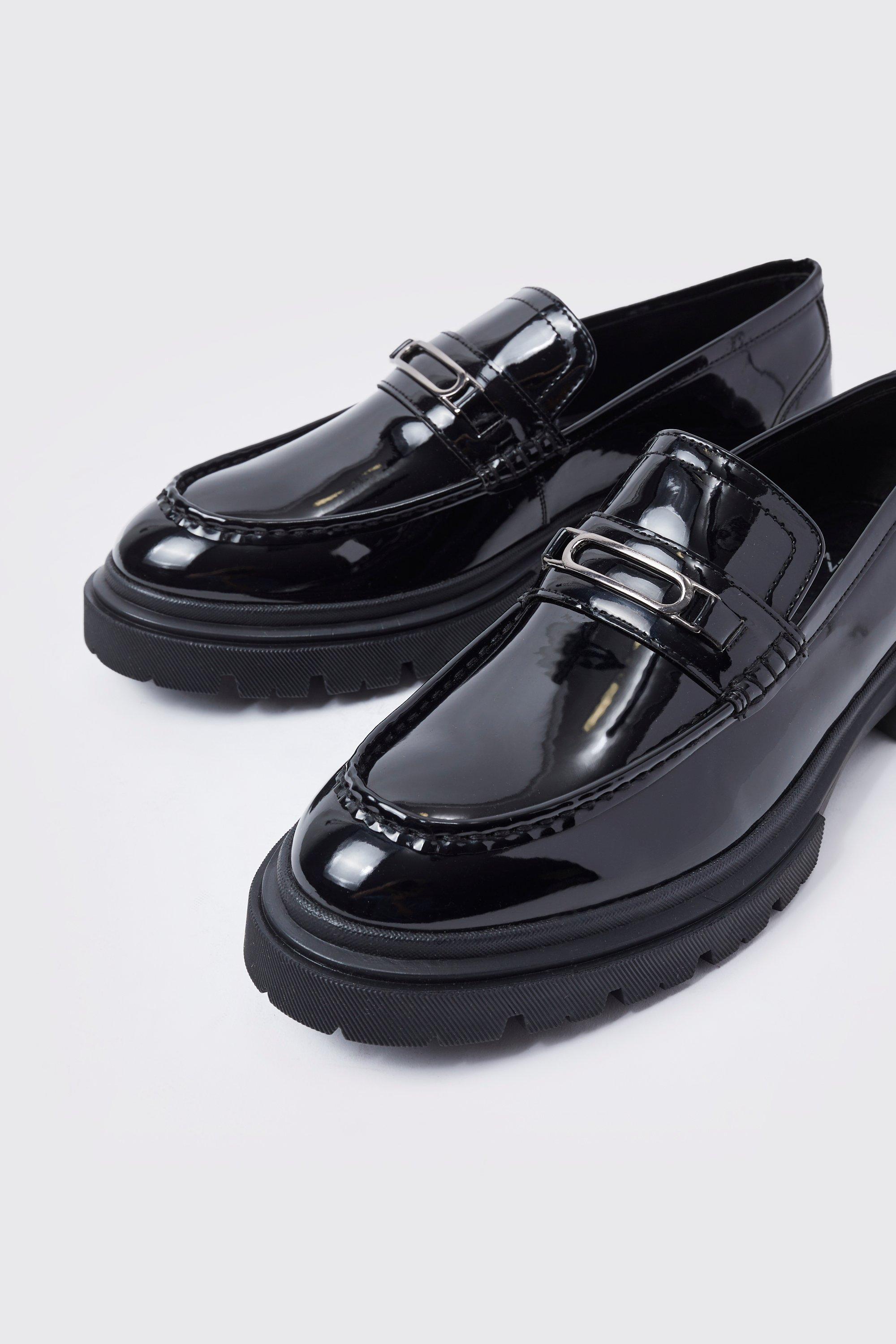 Patent chunky loafers online