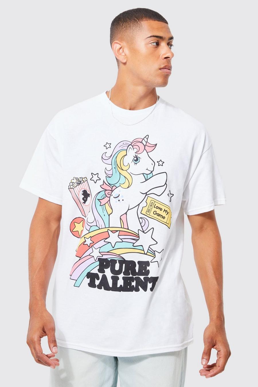 White Oversized My Little Pony License T-shirt