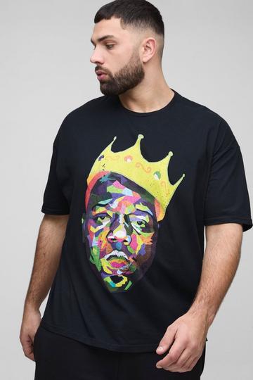 Plus Size Biggie Crown License T-shirt black