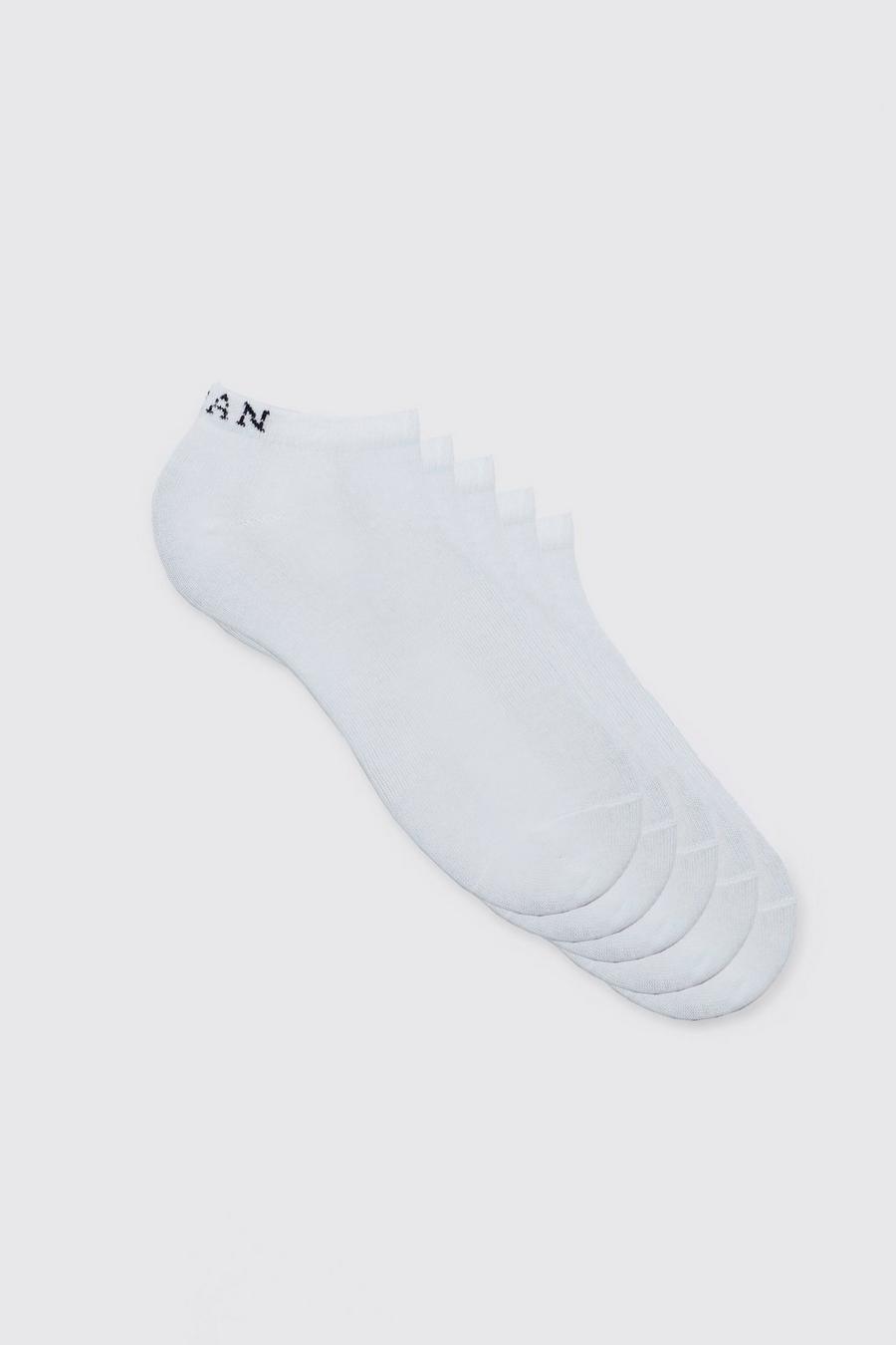Pack de 5 pares de calcetines MAN deportivos, White