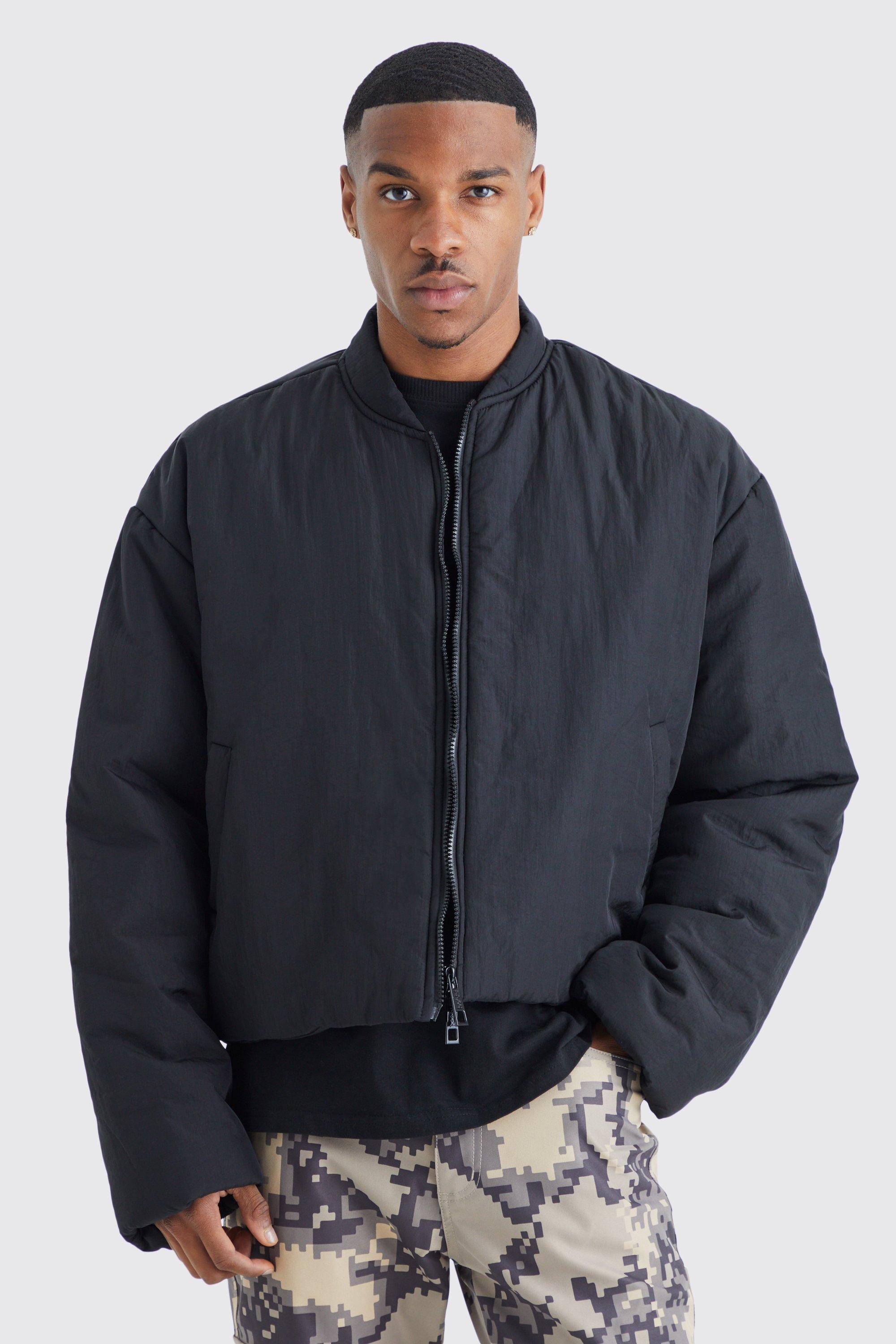 puffer bomber jacket mens