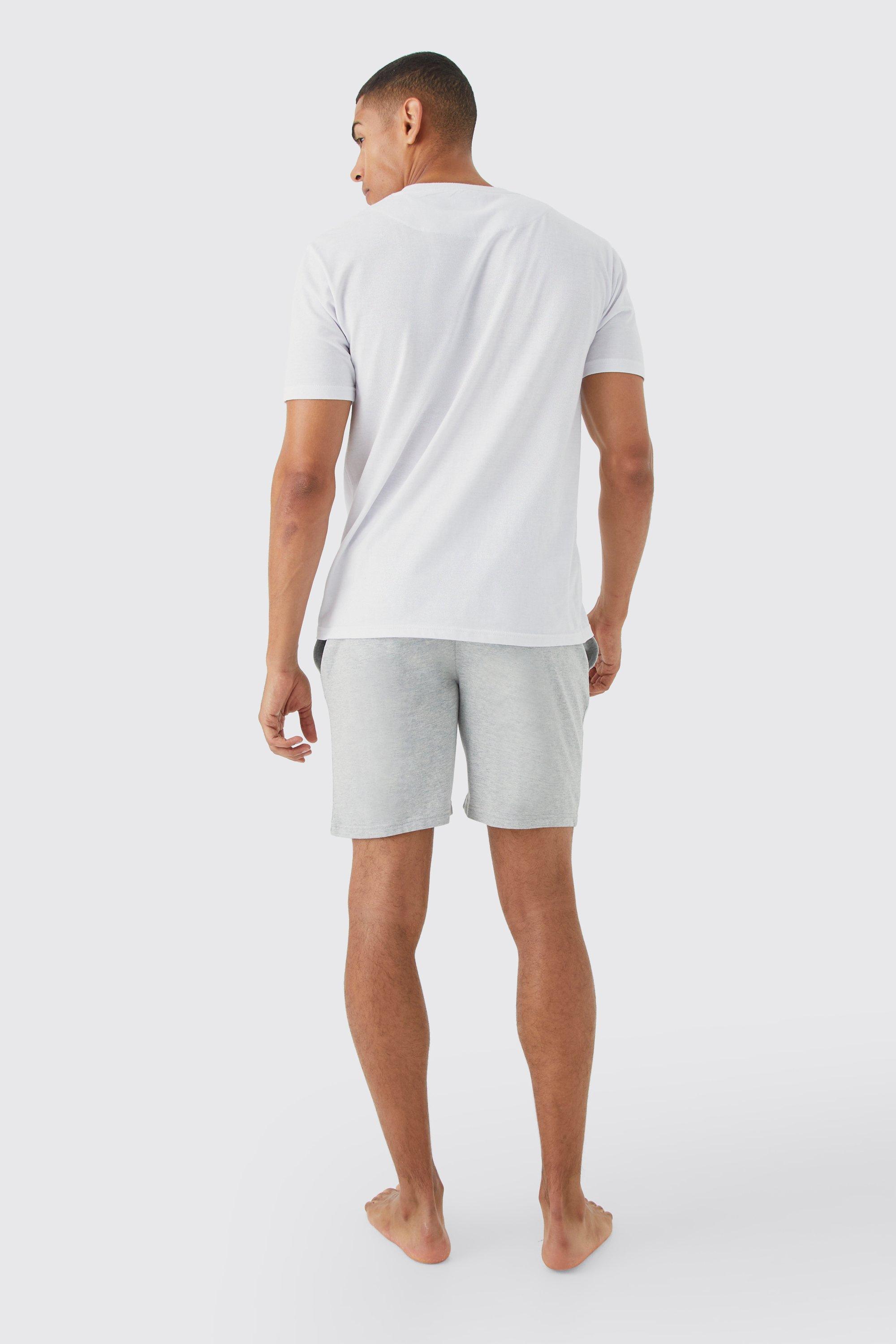 Man Loungewear Short Set Boohoo UK