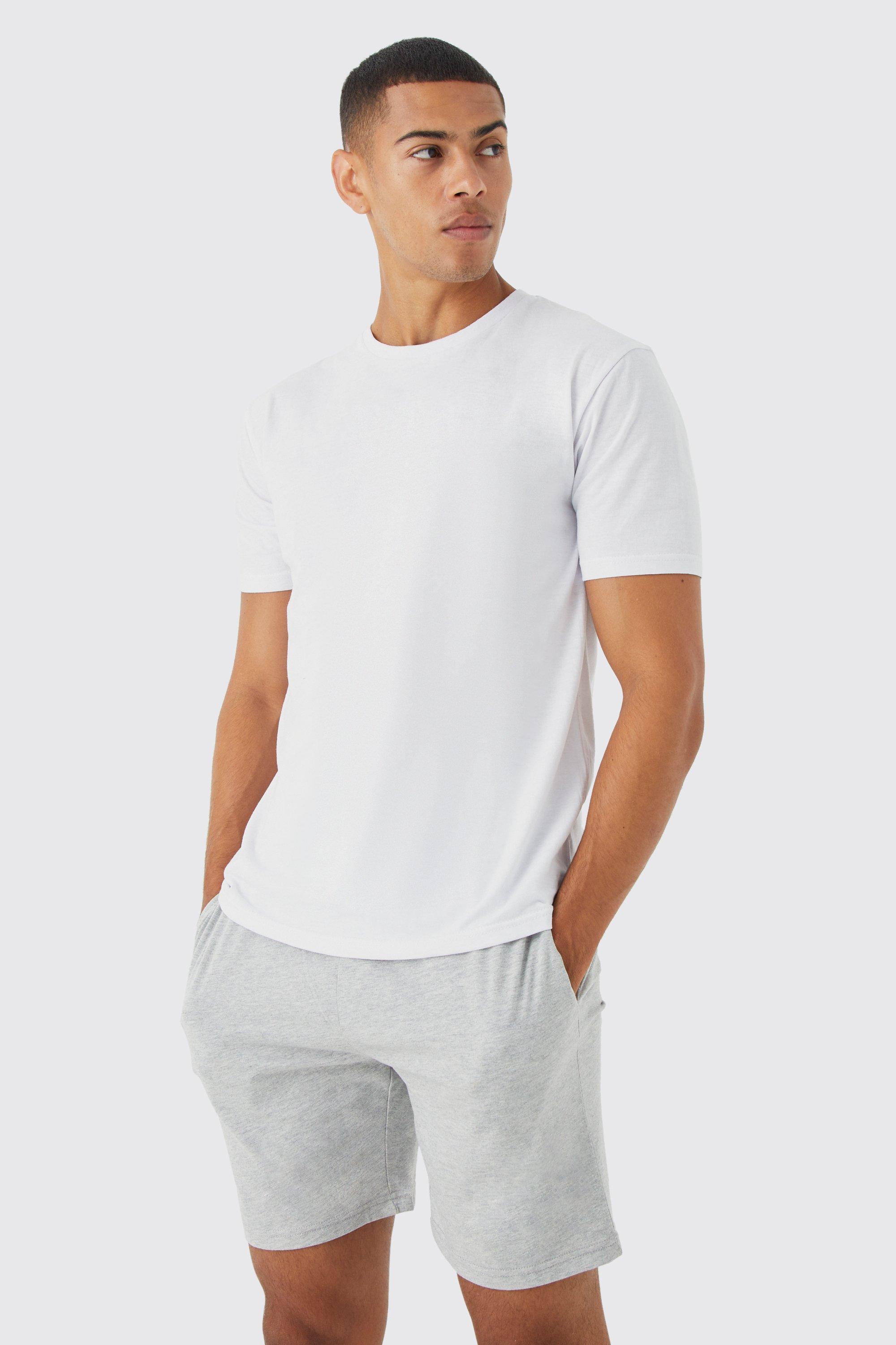 Man Loungewear Shorts Set boohoo DE