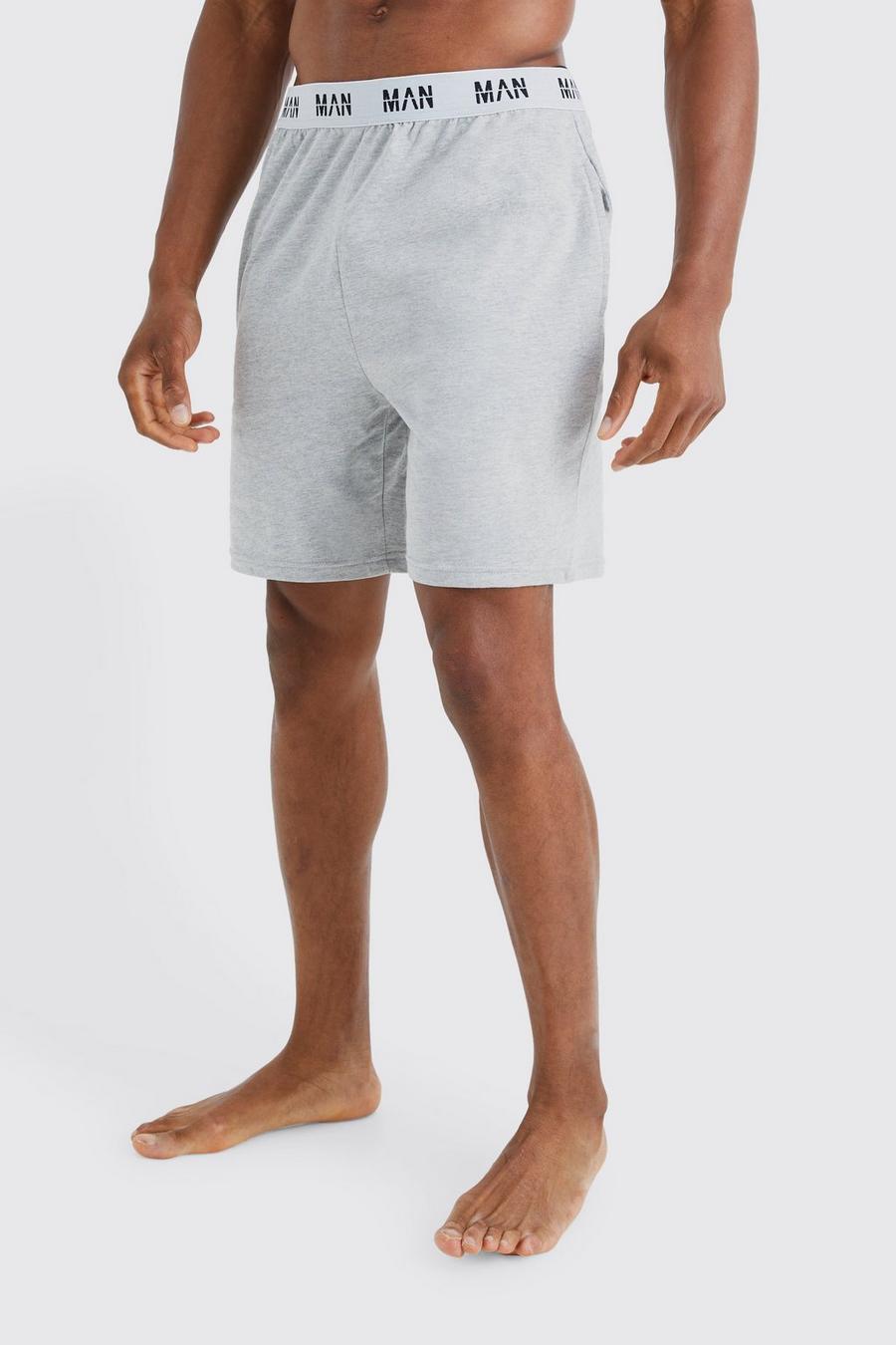 Man Loungewear Shorts, Grey image number 1