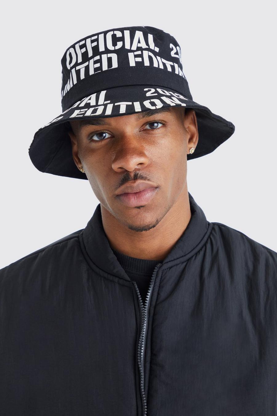 Black Official Nylon Printed Bucket Hat image number 1