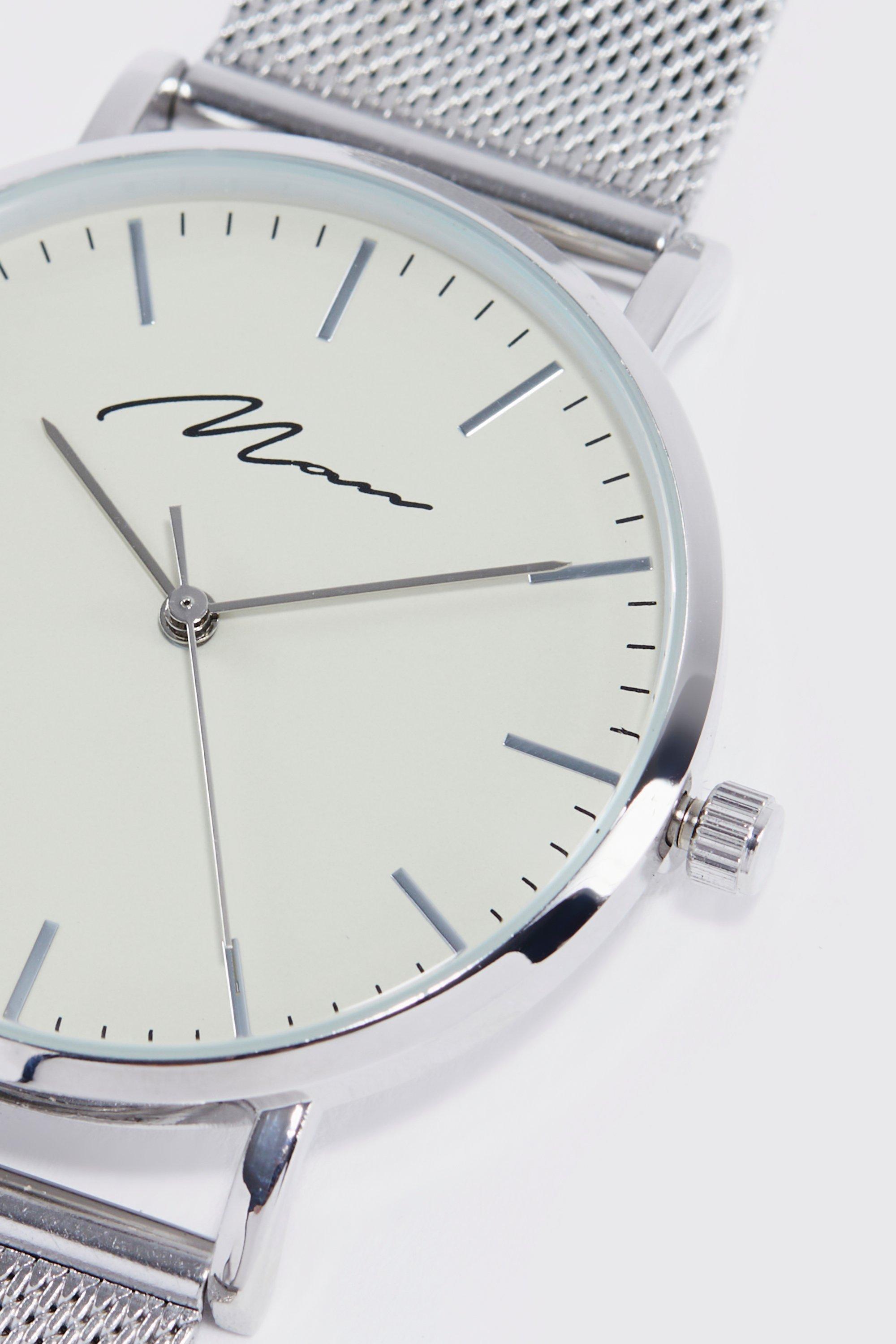 Man Signature Mesh Strap Watch