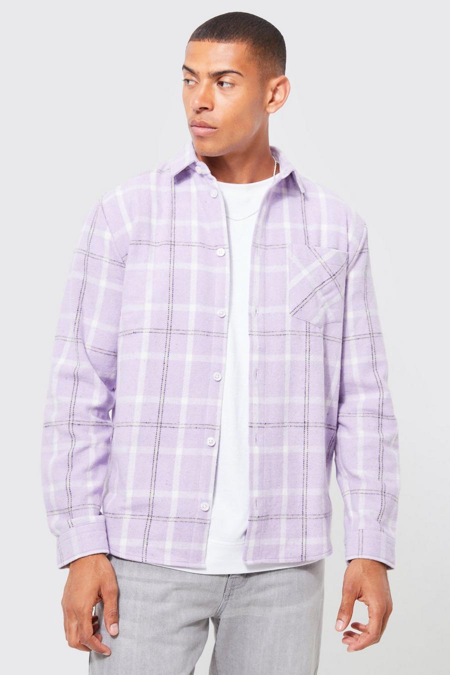 Lilac violet Heavyweight Check Shirt