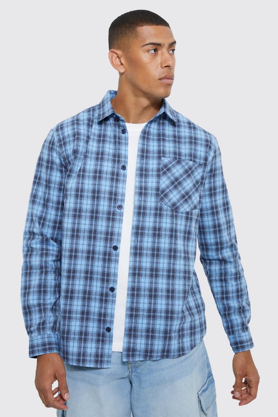 Blue Heavyweight Check Shirt image number 1