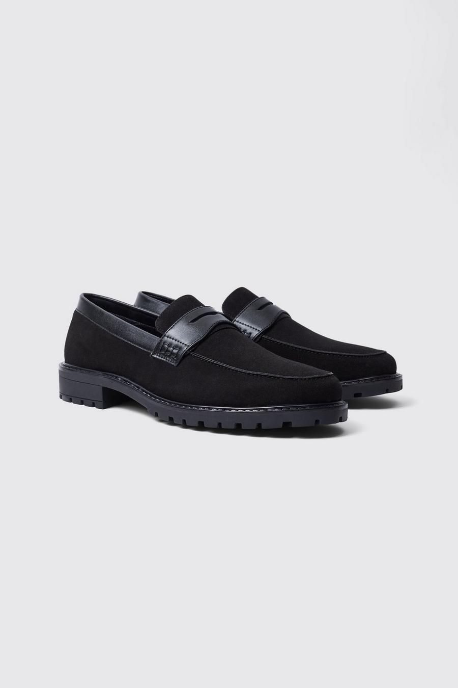 Black negro Faux Suede Loafer