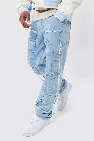 Relaxed Rigid Patchwork Jean light blue