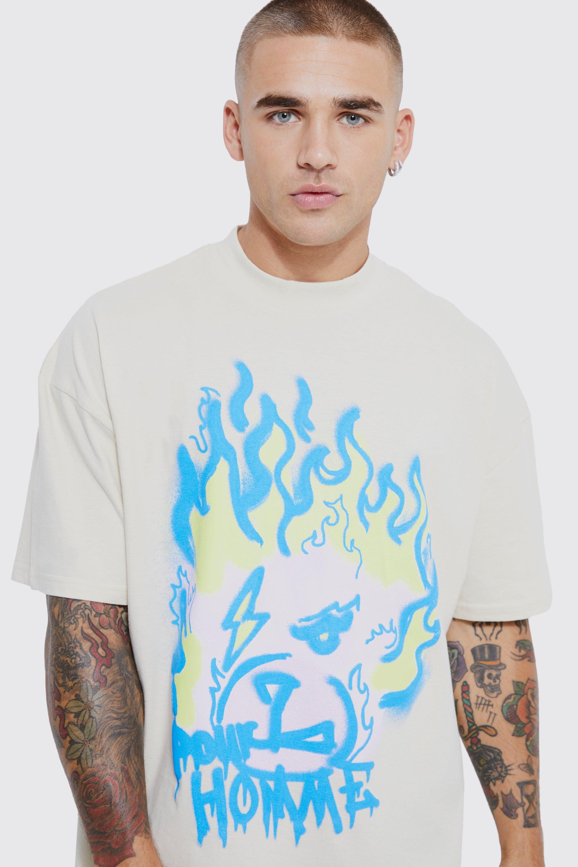 oversized flame shirt