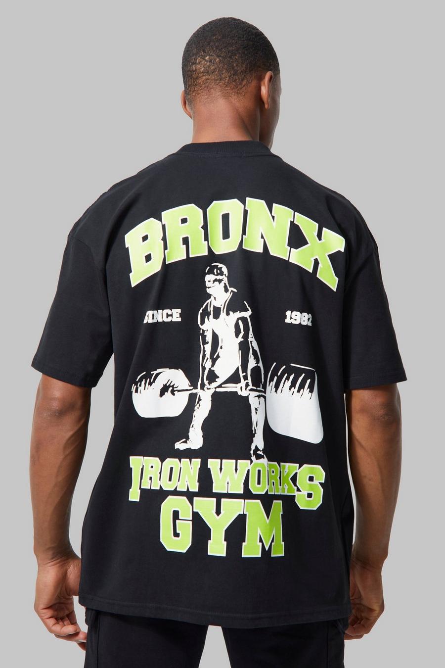 Black noir Man Active Heavy Oversized Bronx T-shirt