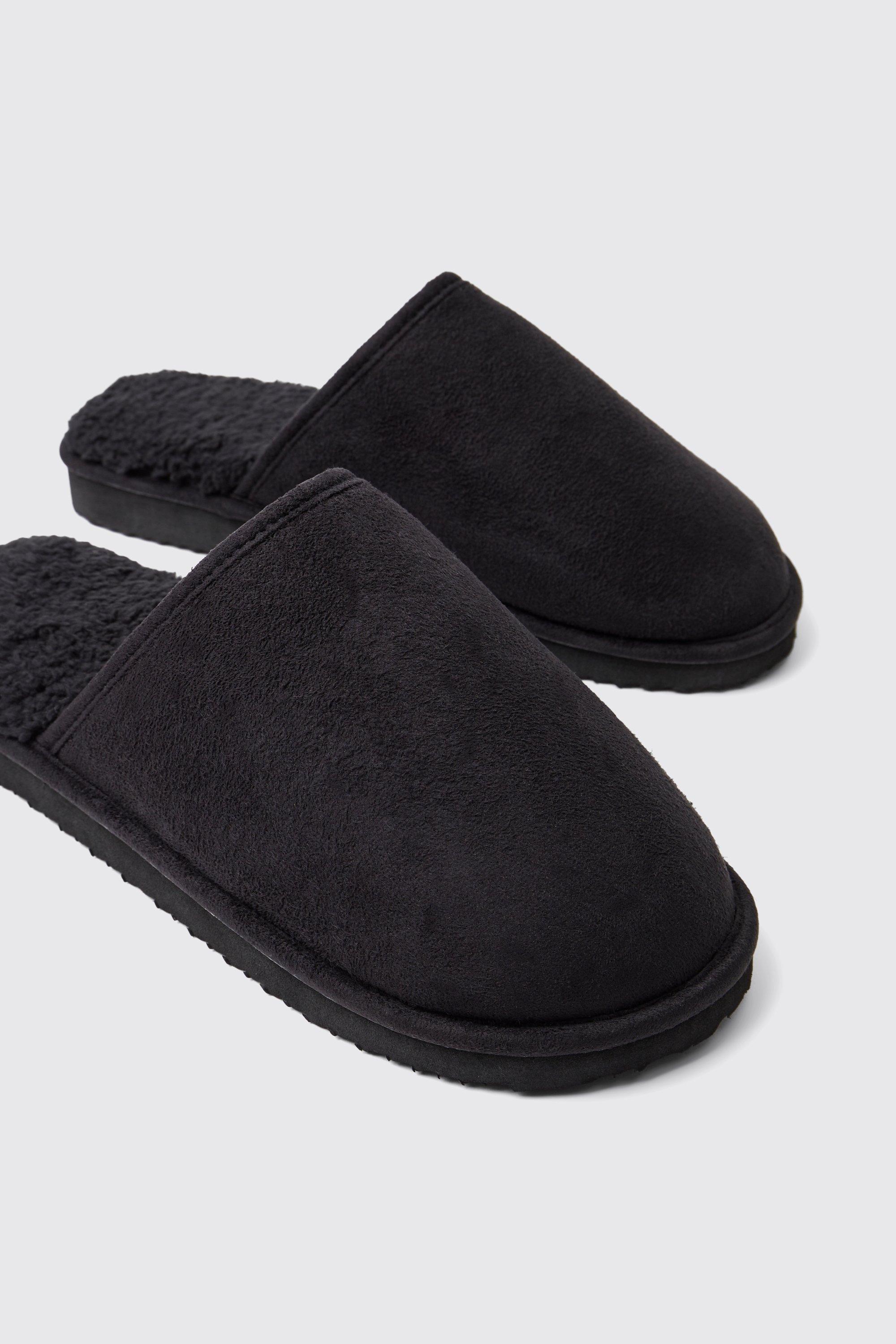 Mens hot sale sherpa slippers