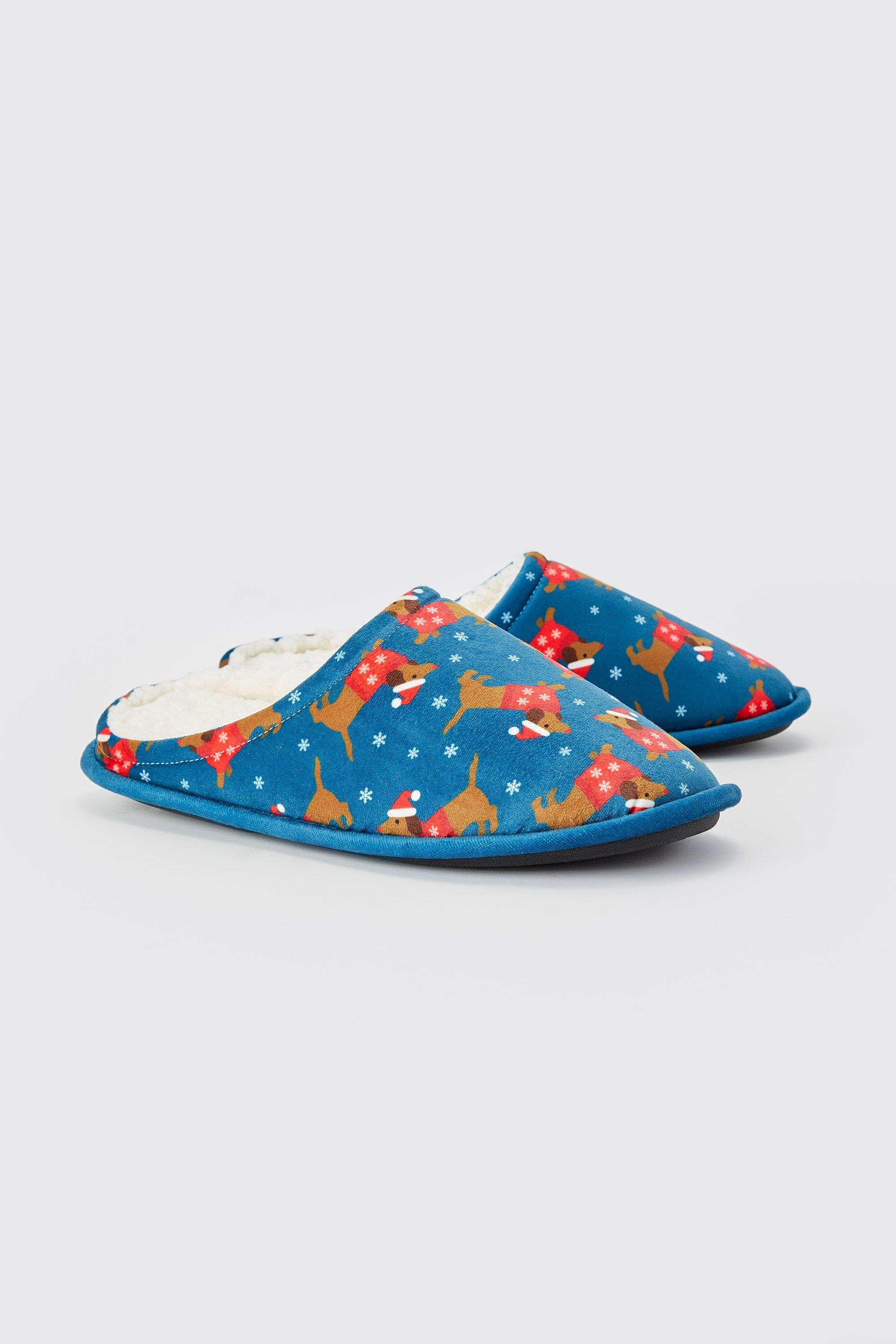 Dog hotsell print slippers