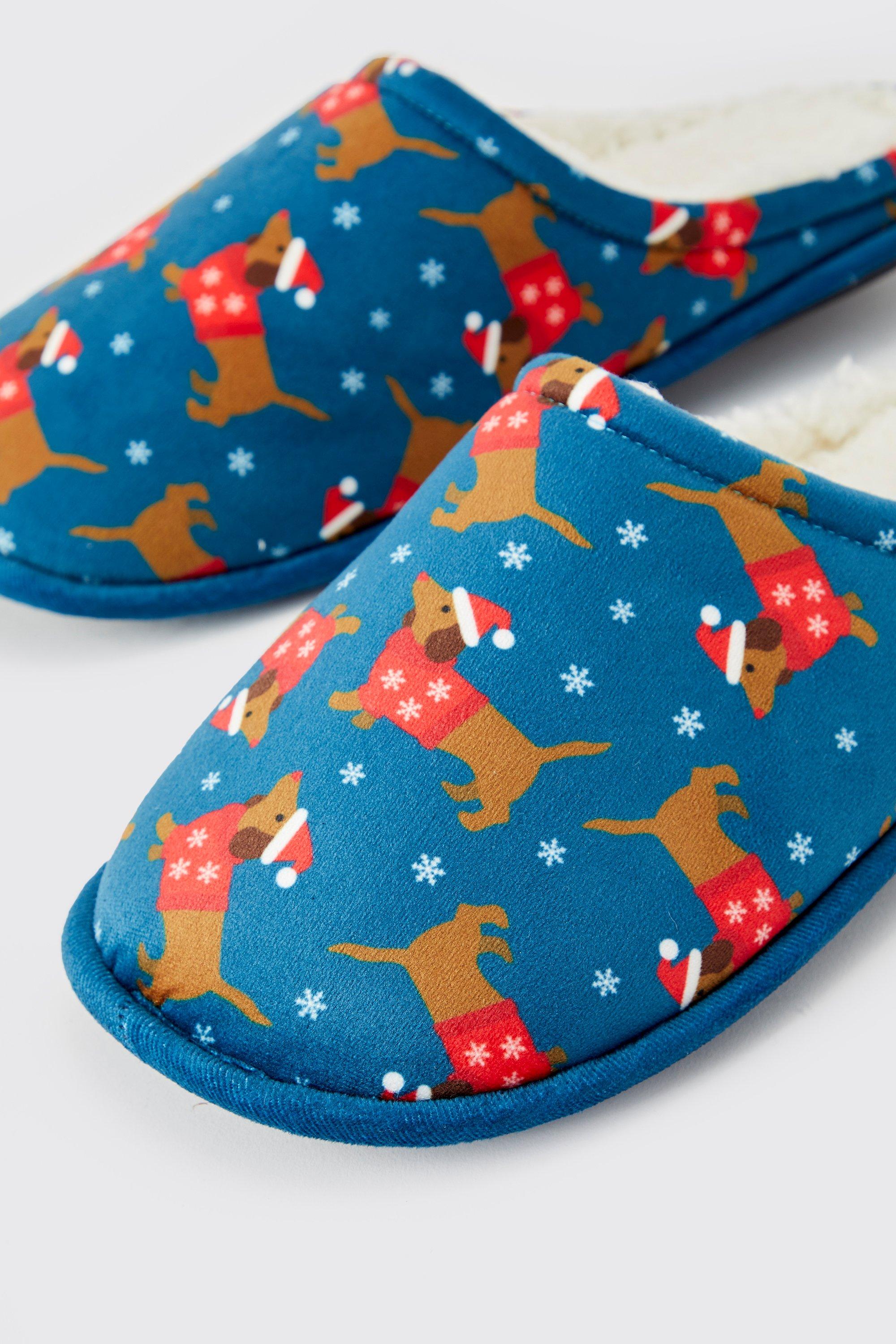 Dog sales print slippers