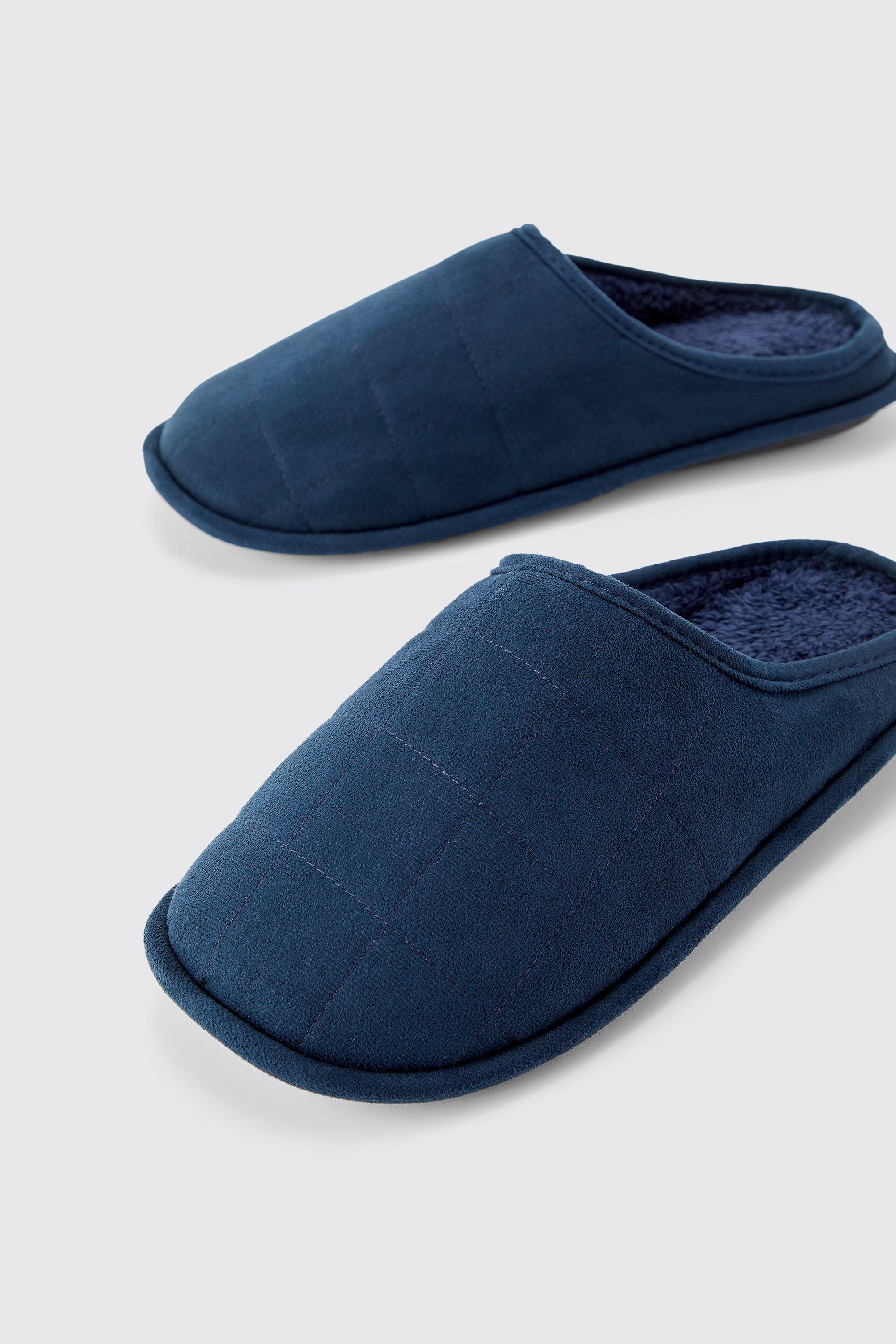 Navy blue deals mens slippers