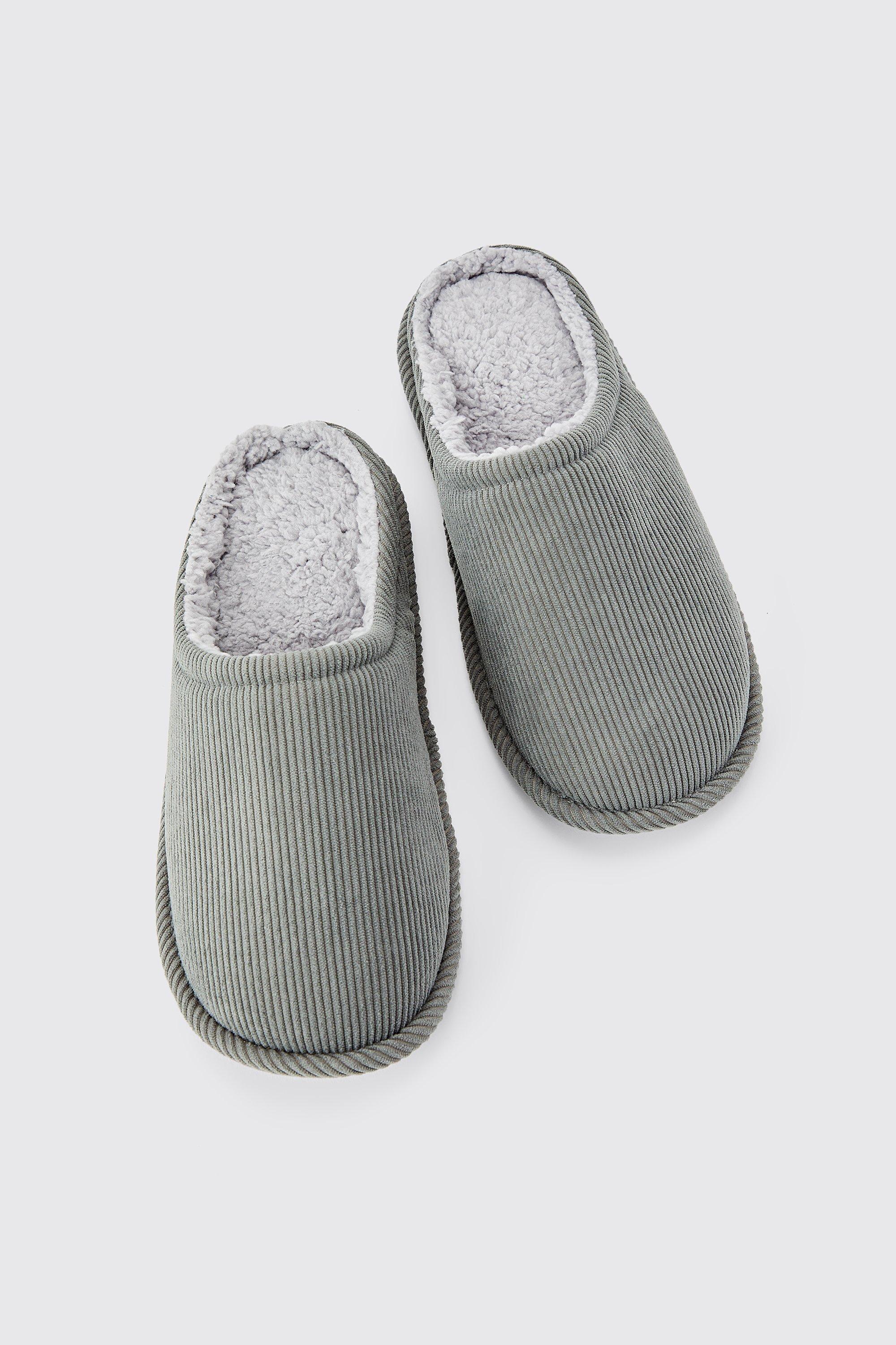 Grey house slippers sale