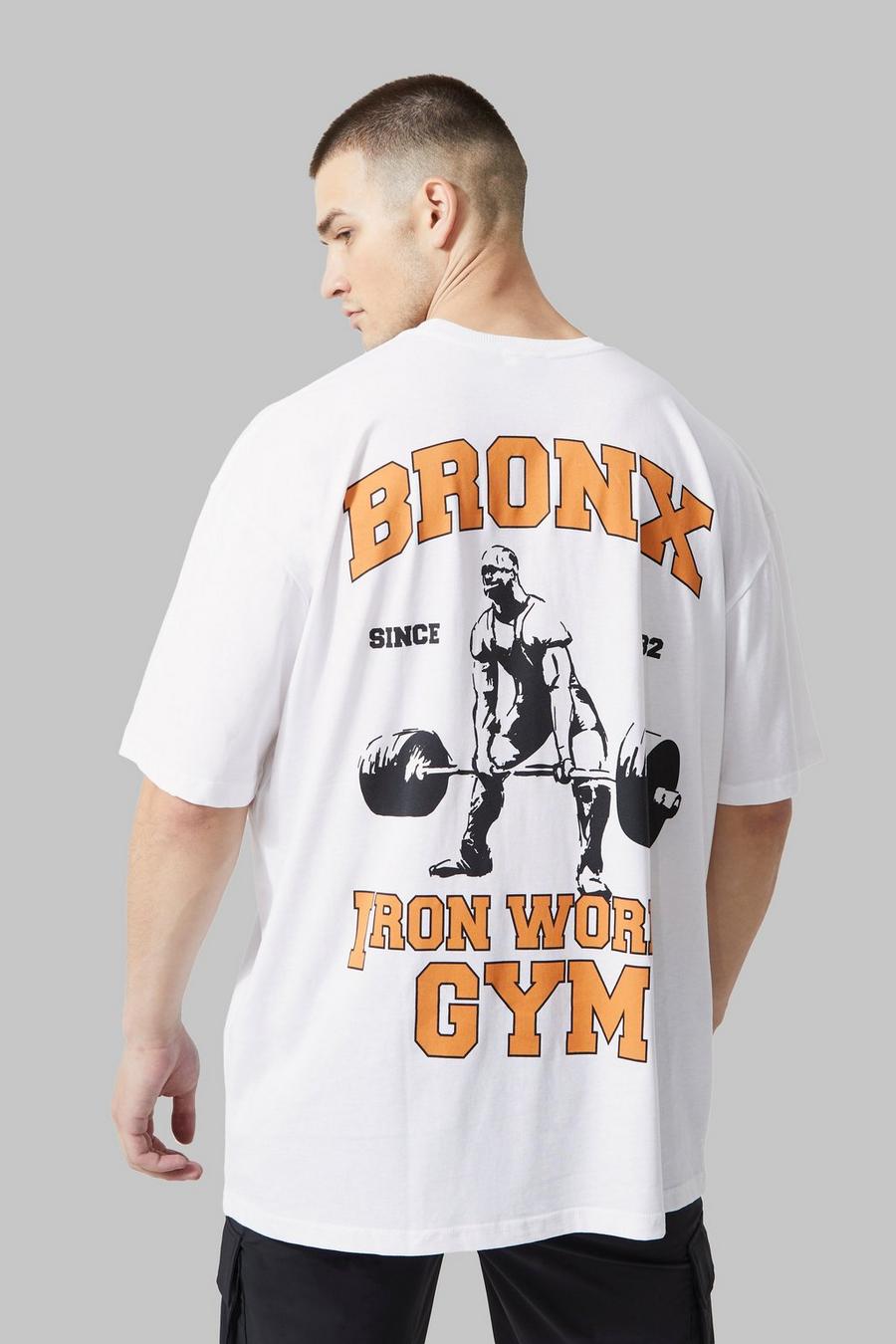 White vit Tall Man Active Oversized Bronx T-shirt