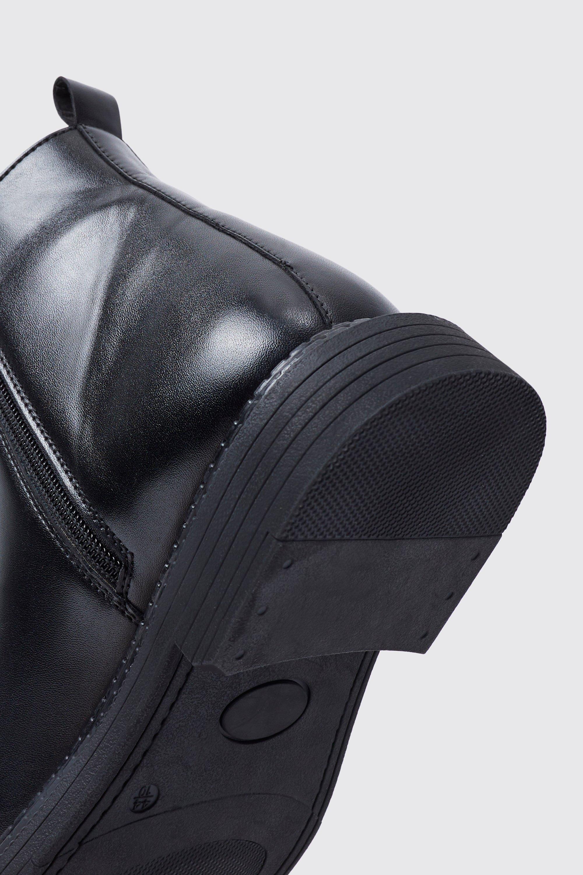 synthetic leather boots