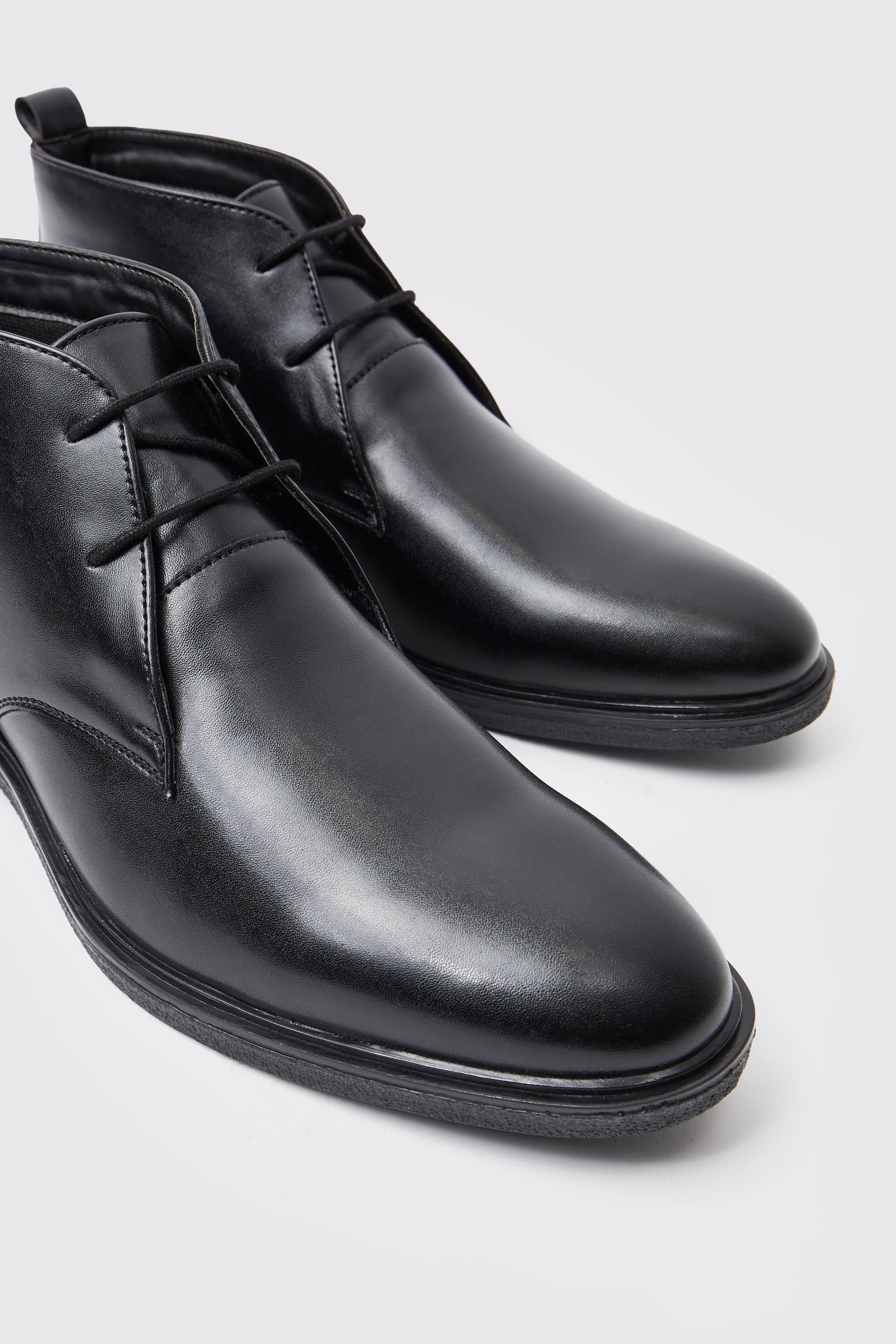 Faux leather shop chukka boots