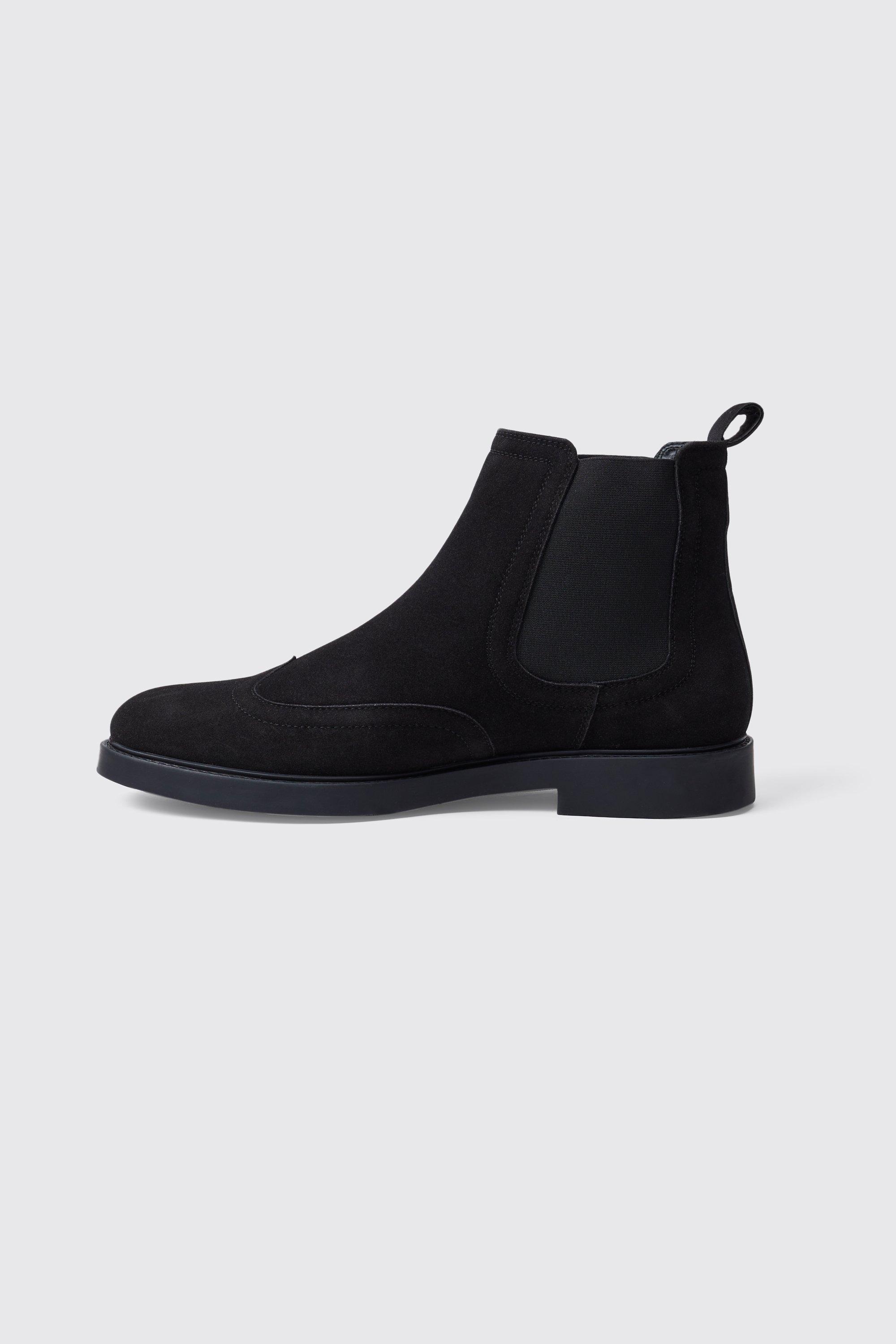 Mens black suede hot sale chelsea boots uk