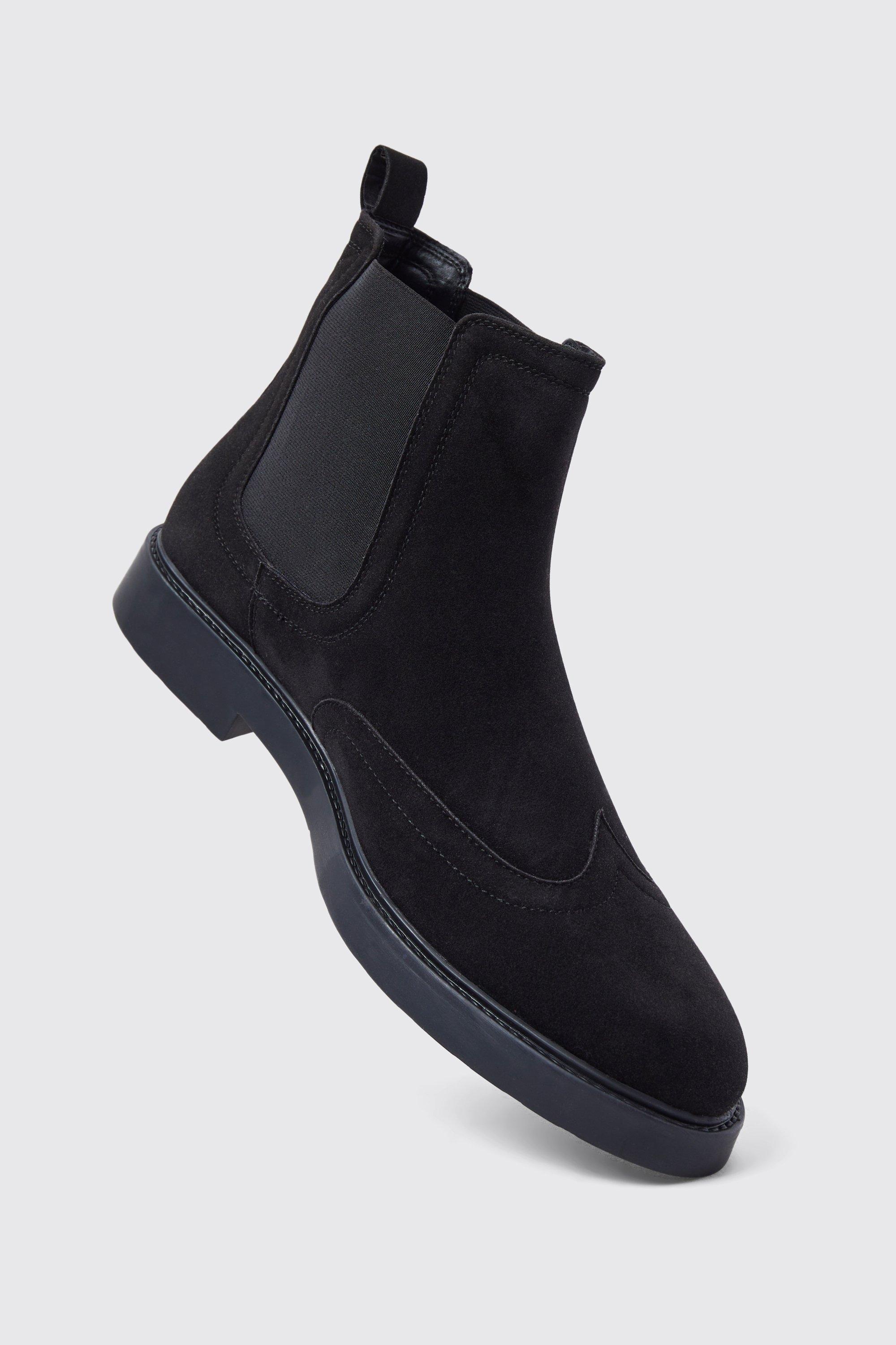 Mens black suede chelsea boots clearance uk