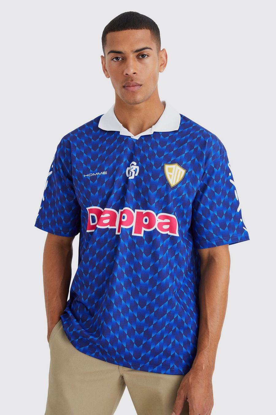 T-shirt da calcio oversize in poliestere, Navy image number 1