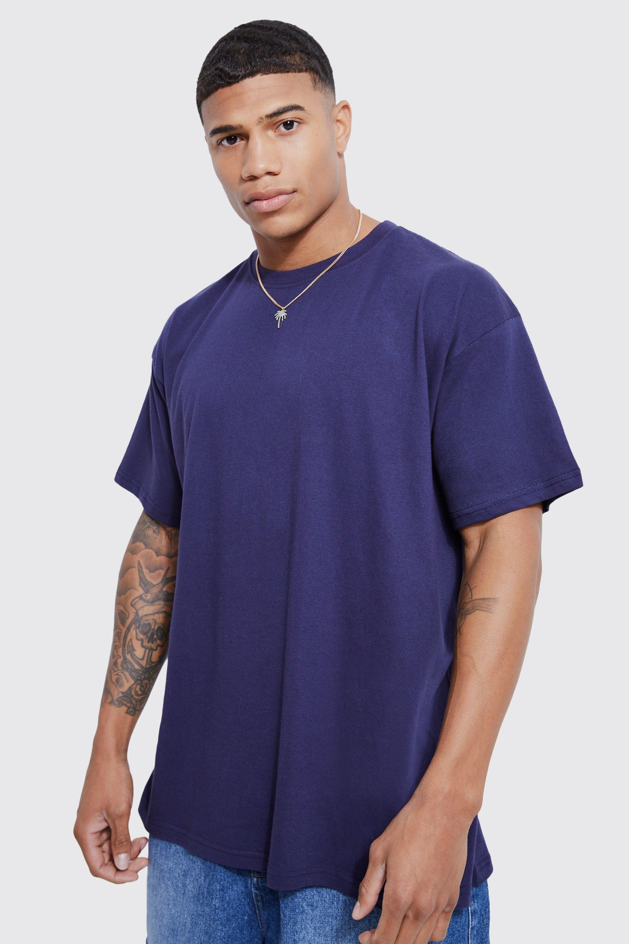 ASOS Dark Future Oversized T-Shirt with All Over Graffiti Logo Print in Blue