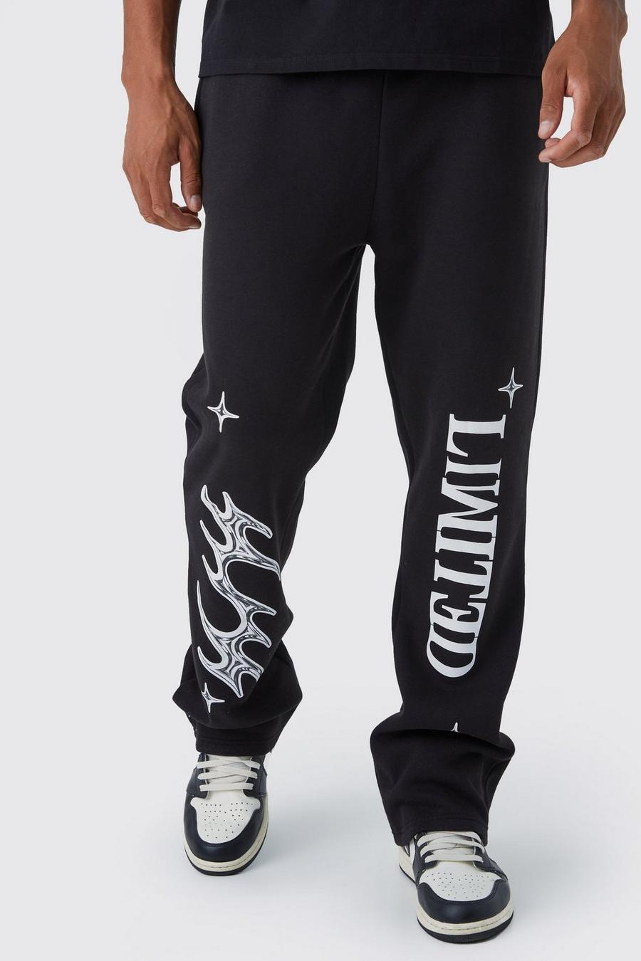 Black Tall Limited Graphic Gusset Jogger