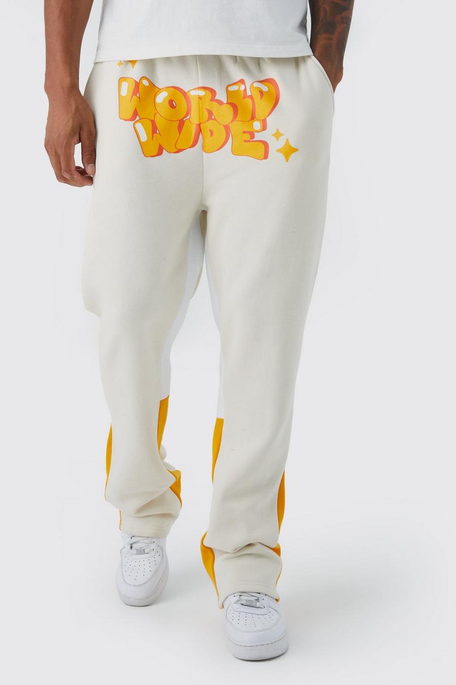 Ecru white Tall Worldwide Contrast Gusset Jogger image number 1