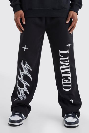 Limited Graphic Gusset Jogger black