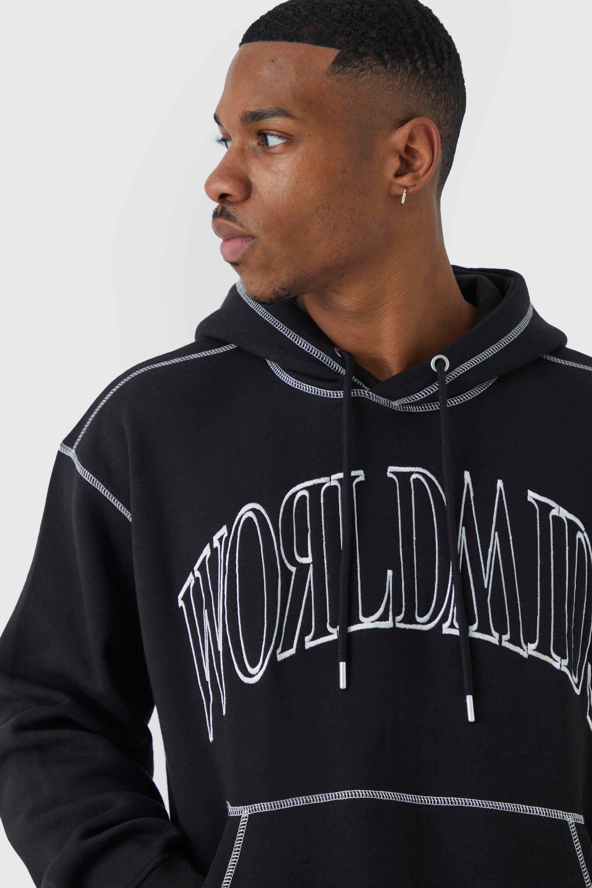 Contrast store stitch hoodie