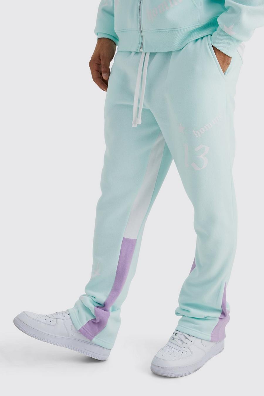 Light blue azzurro Multi Placement Gusset Jogger image number 1