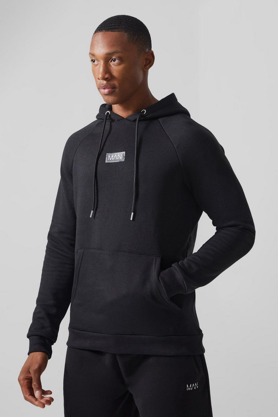 Black Man Active Training Over The Head Hoodie image number 1