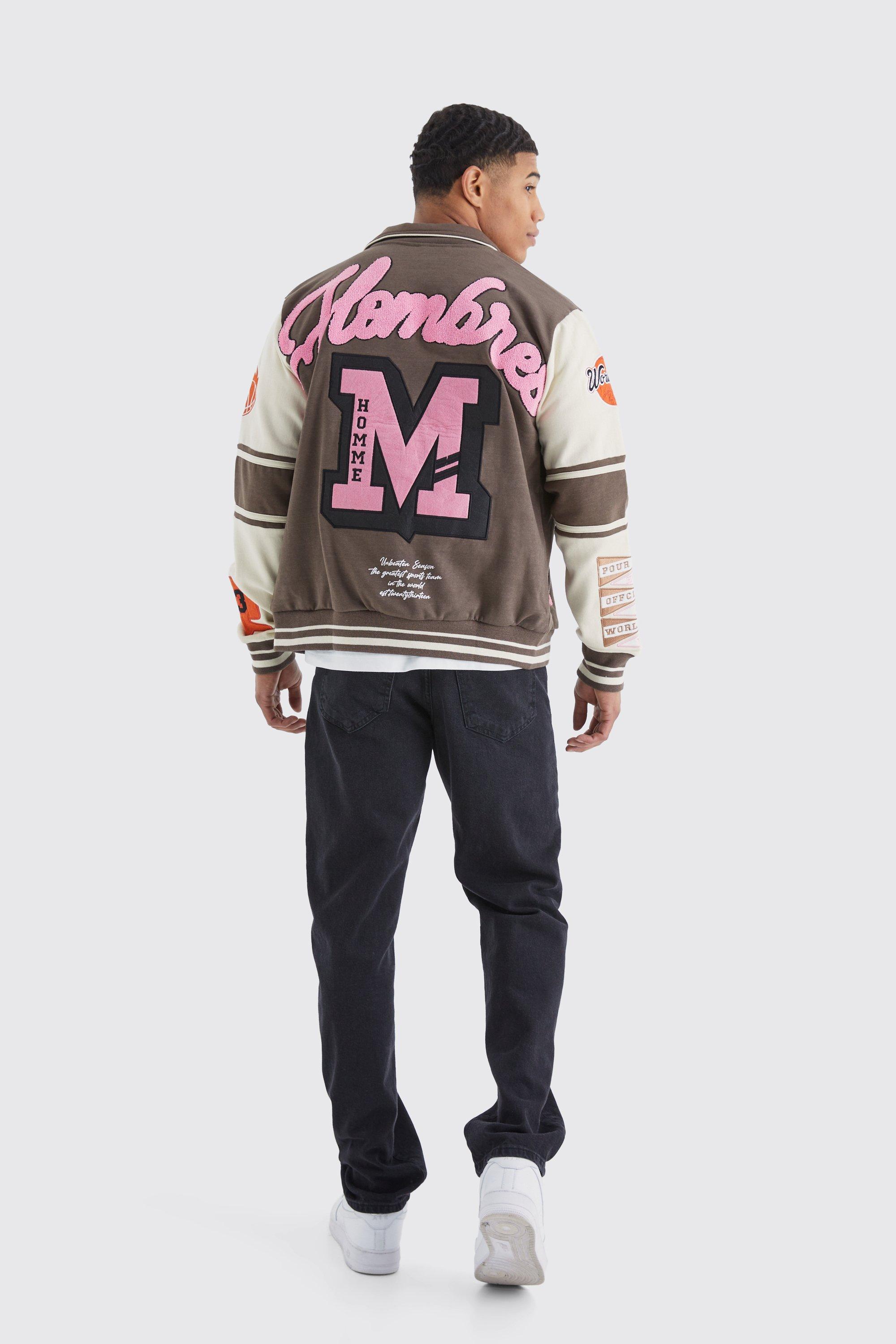 Jersey Harrington Varsity Jacket boohoo NO
