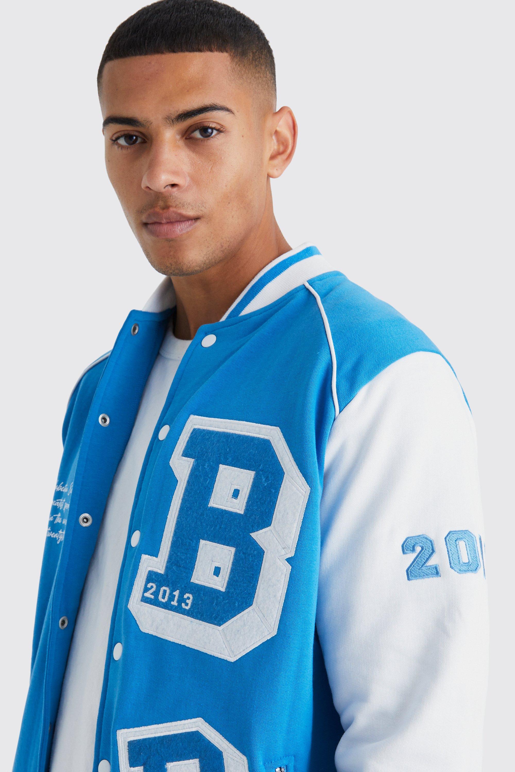 Blue best sale jersey jacket