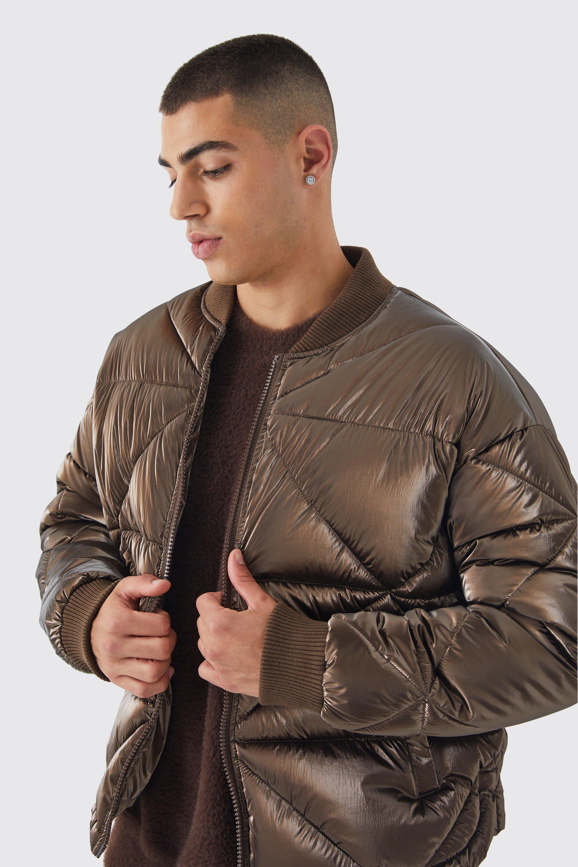 Chaqueta bomber acolchada met lica