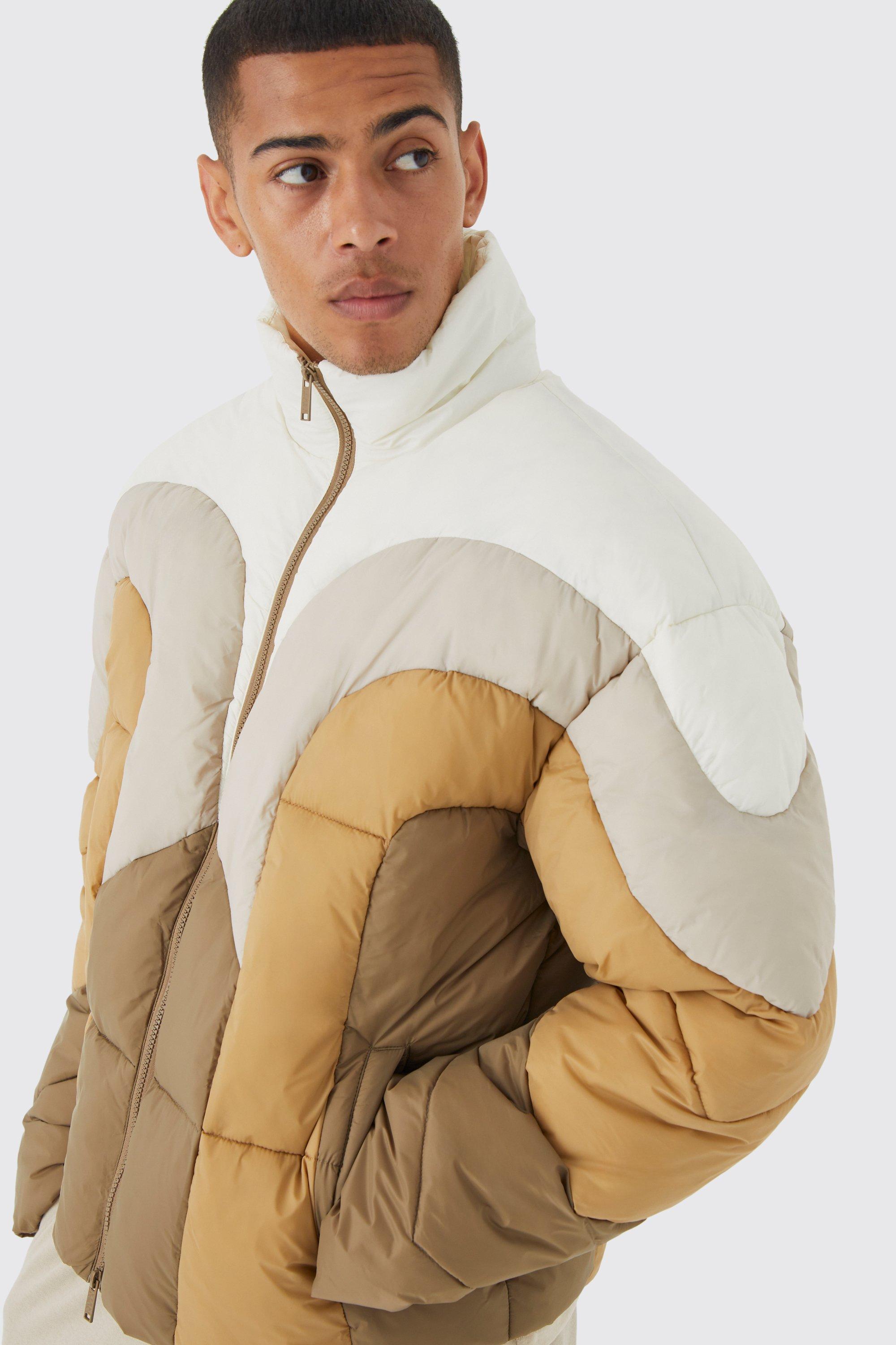 Colour block 2025 puffer jacket mens