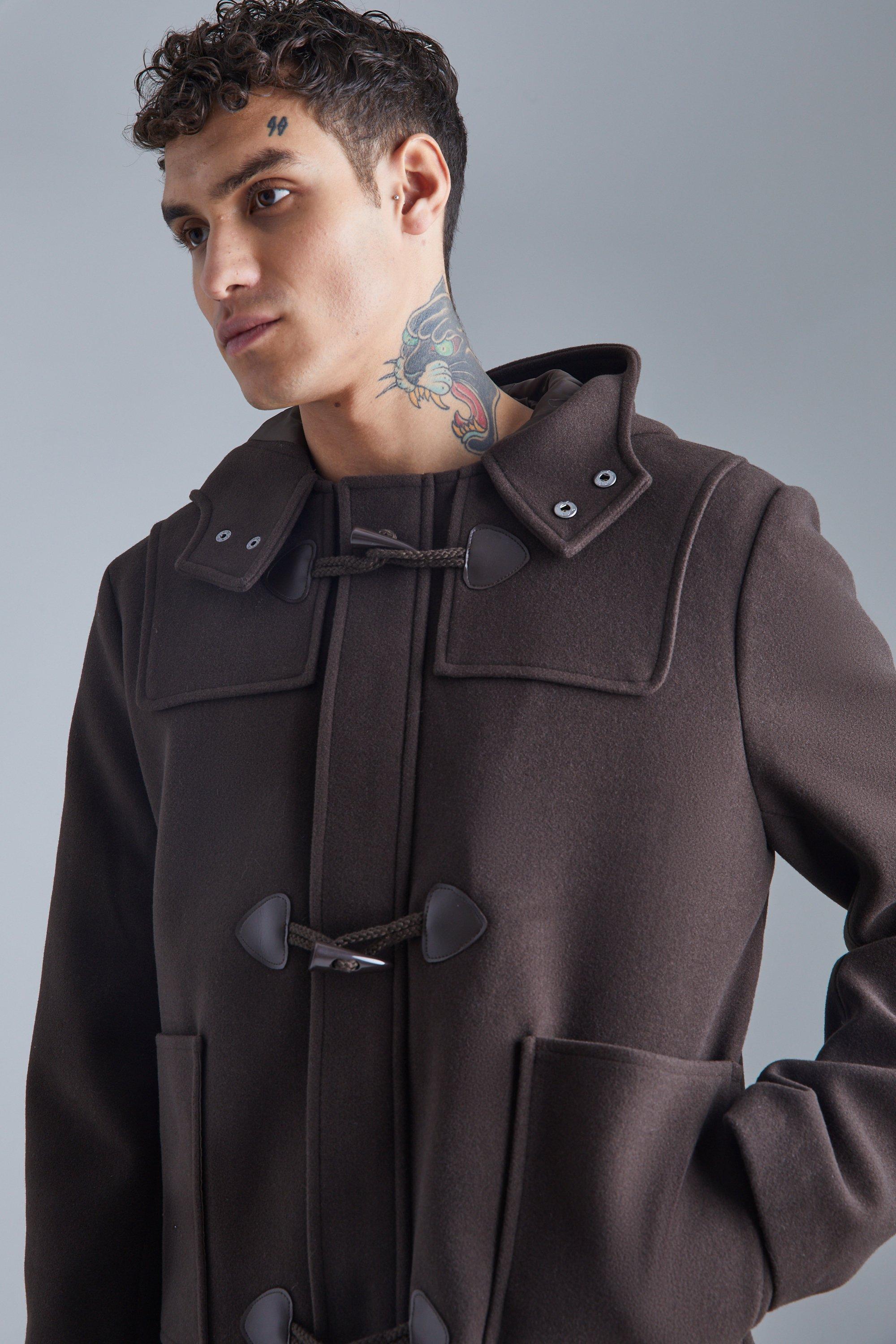 Boxy Melton Duffle Coat