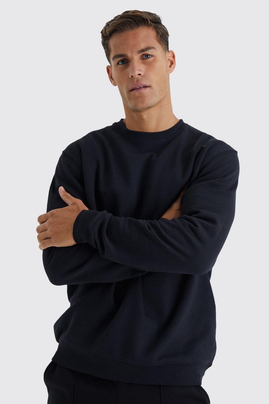 Tall Oversize Basic Sweatshirt, Black image number 1